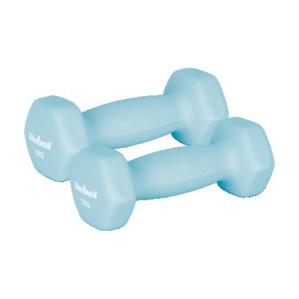 Hantelki żeliwne neoprenowe HEX 2x2kg do ćwiczeń treningu fitness Rebel