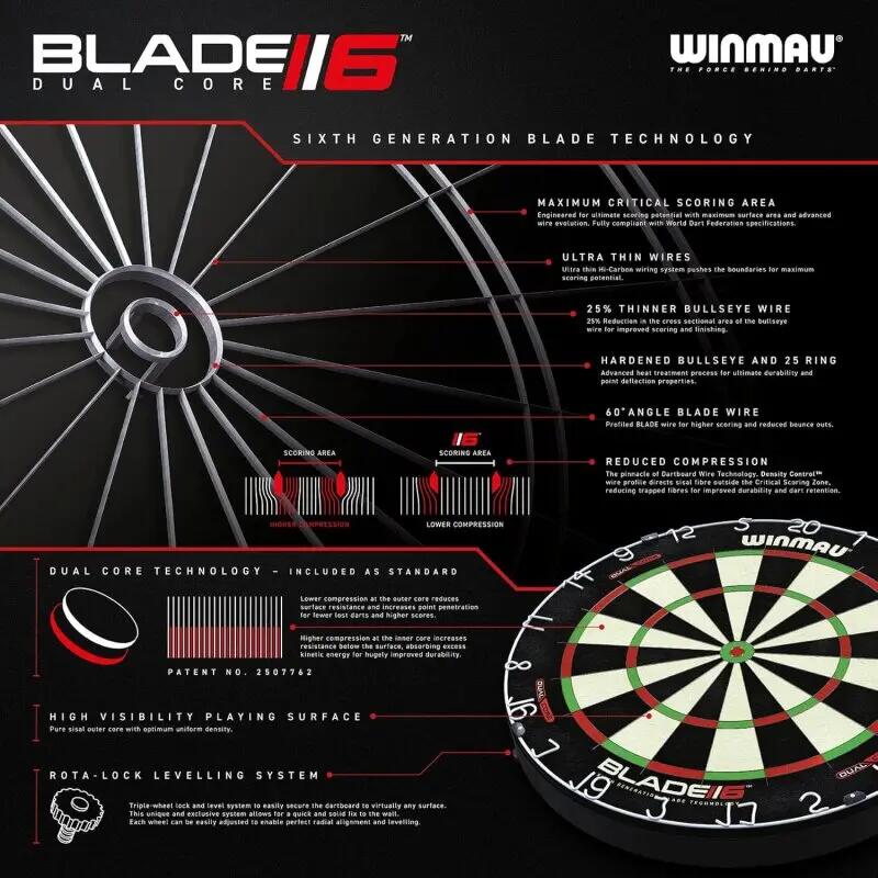 Winmau Wispa Schallschutz System + Blade 6 Dual Core 3/5