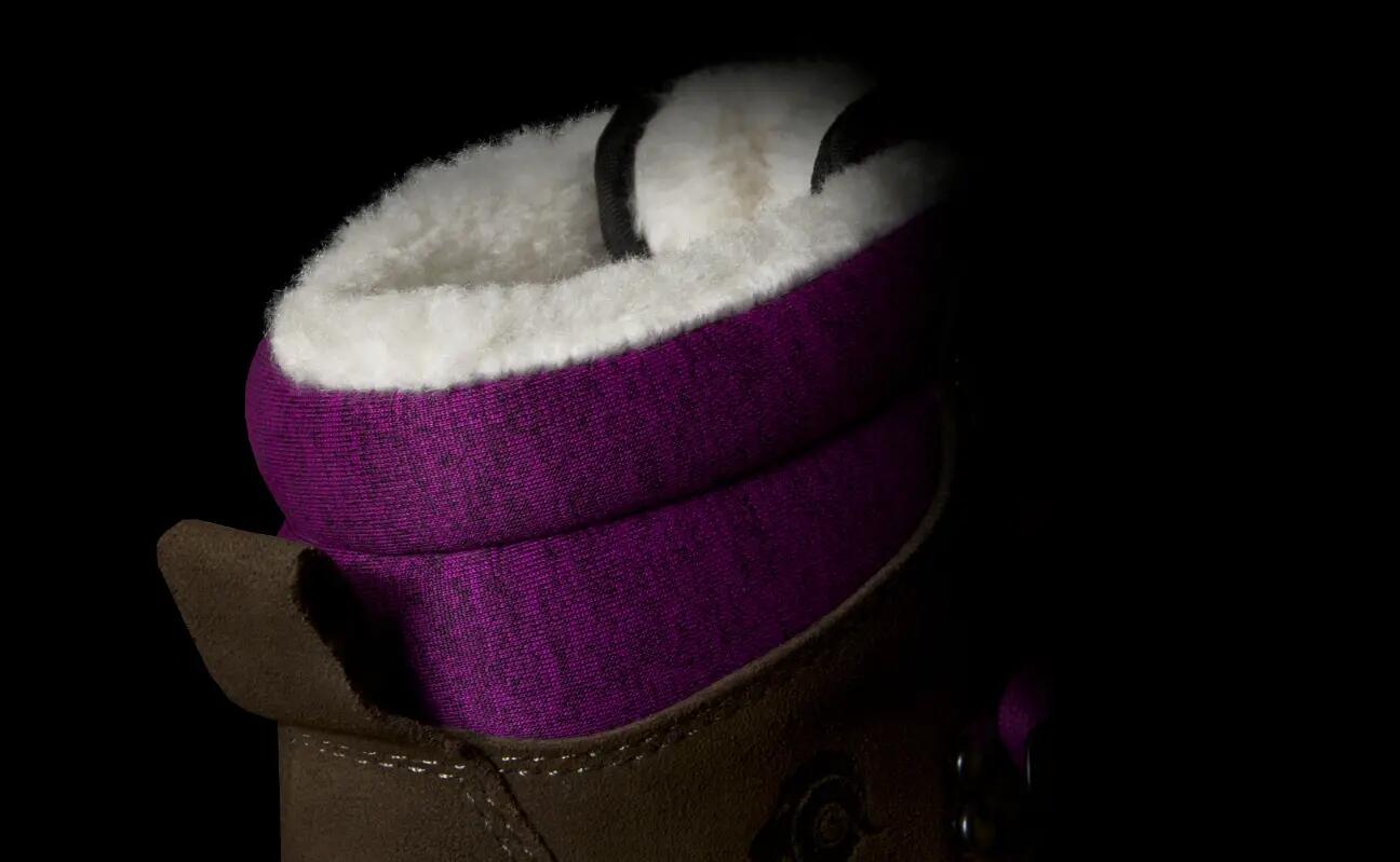 Women's trekking and hiking boots HPM59, wool-lined 8/10