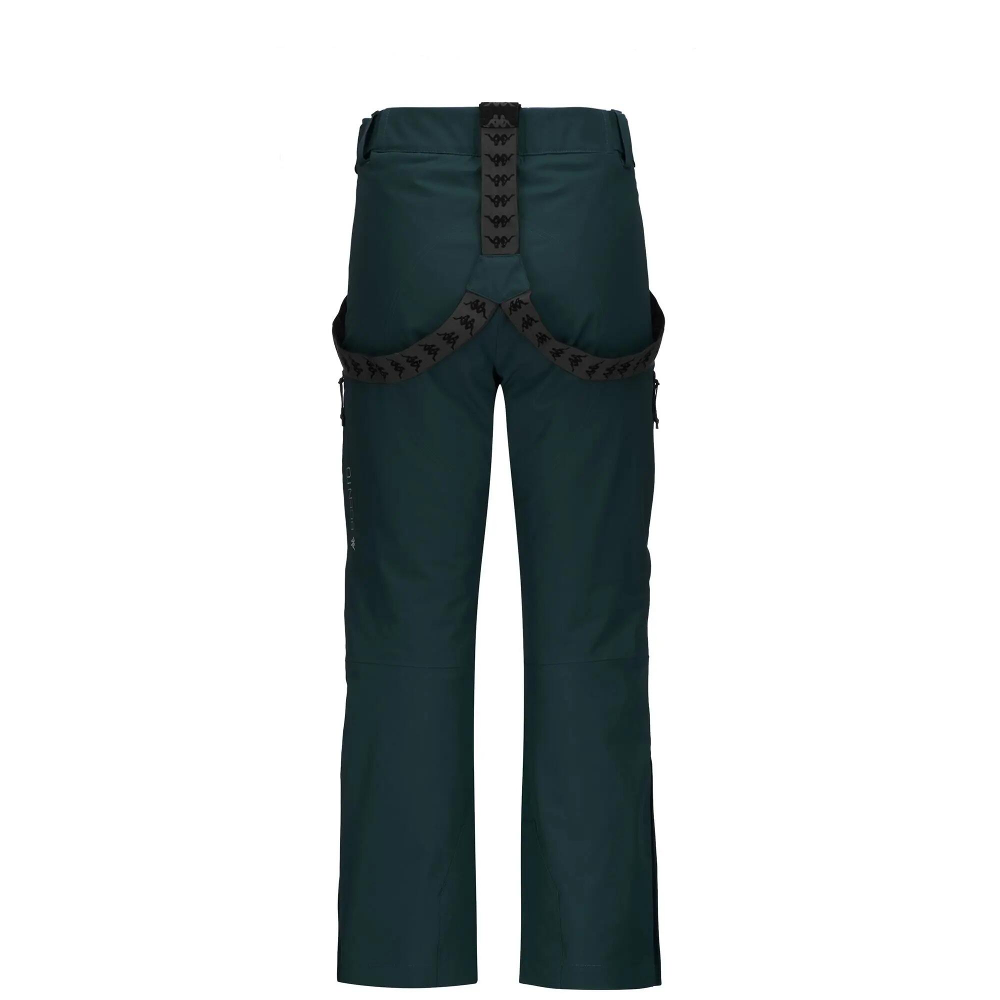 Pantaloni tuta da uomo in poliestere verde da sci 3/3