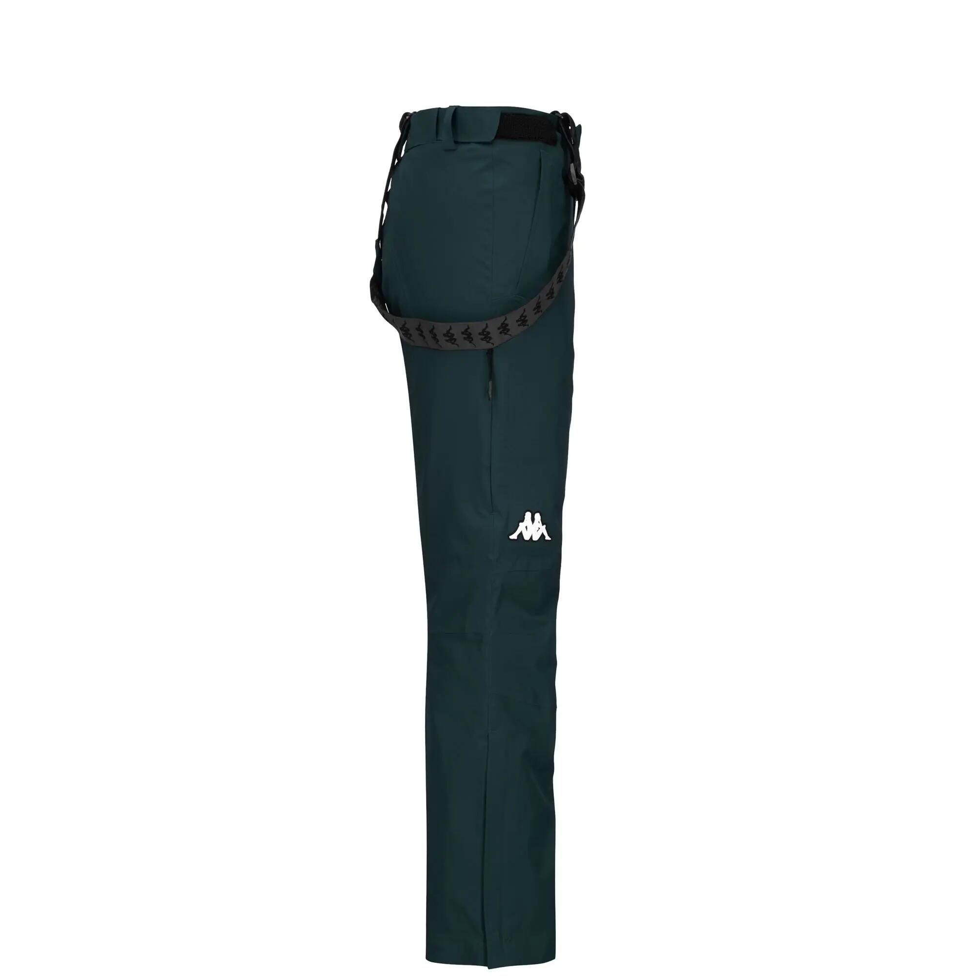 Pantaloni tuta da uomo in poliestere verde da sci 2/3