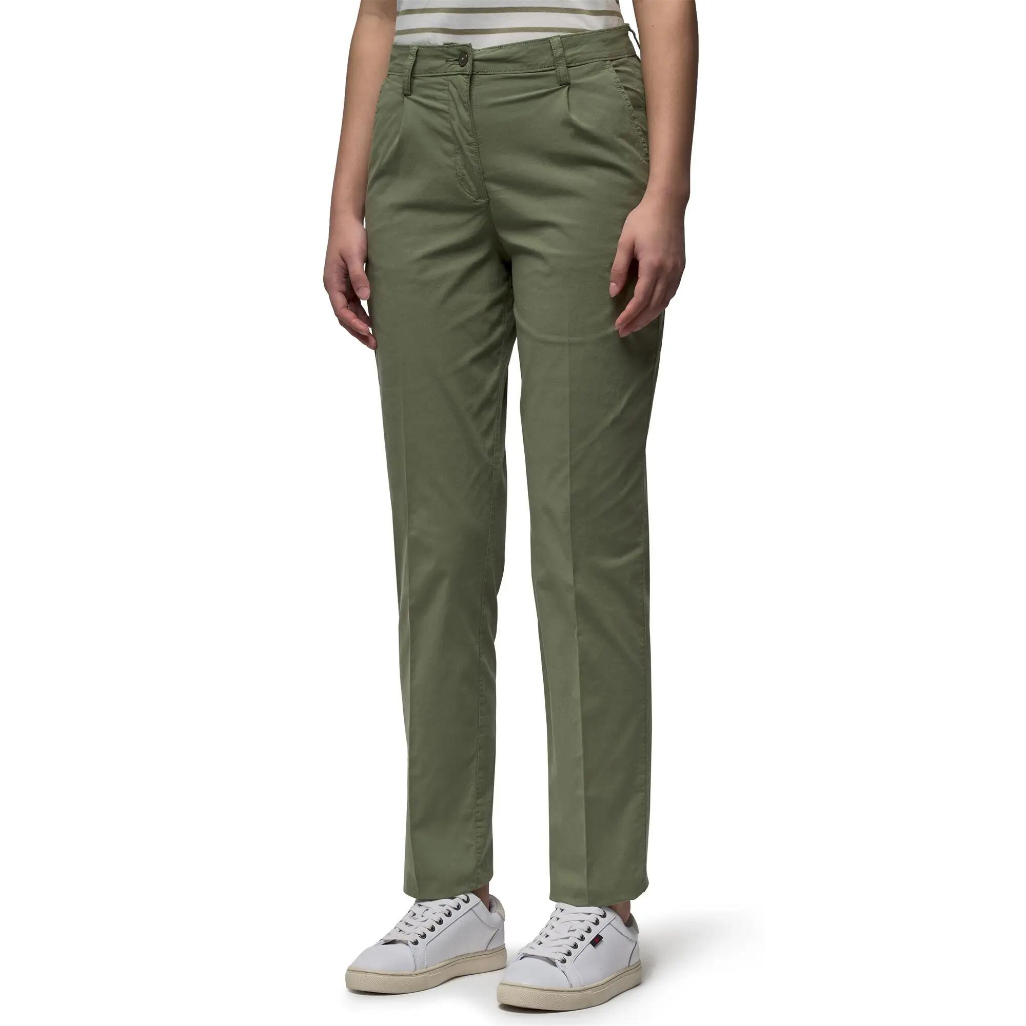 Pantaloni da donna in cotone verde da lifestyle 3/6