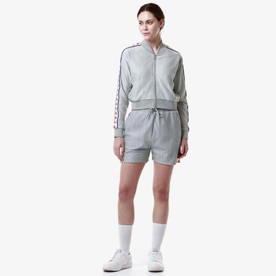 Pantaloncini sportivi da donna in poliestere grigio da sport street
