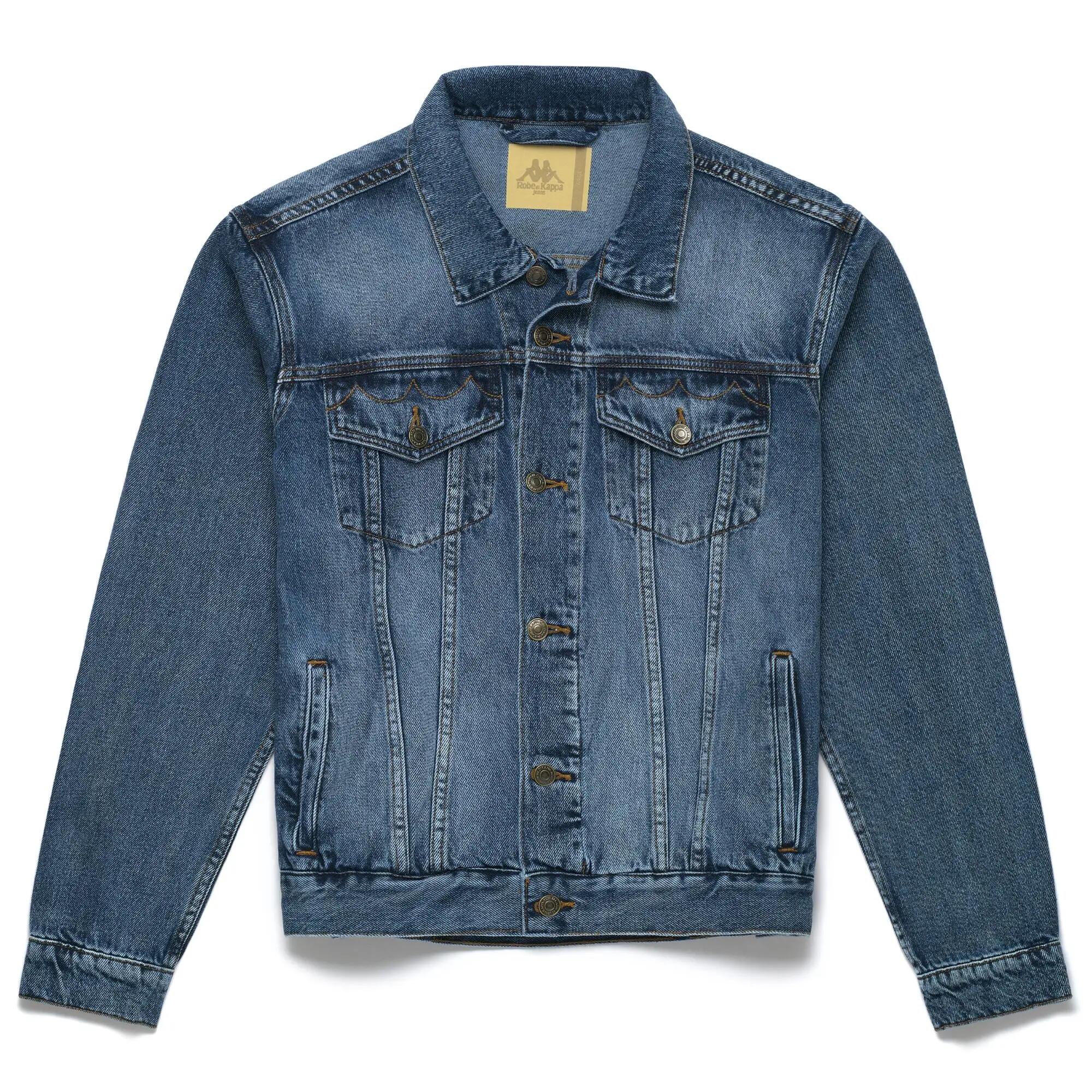 Giubbotto da uomo in cotone blu da jeans 1/2