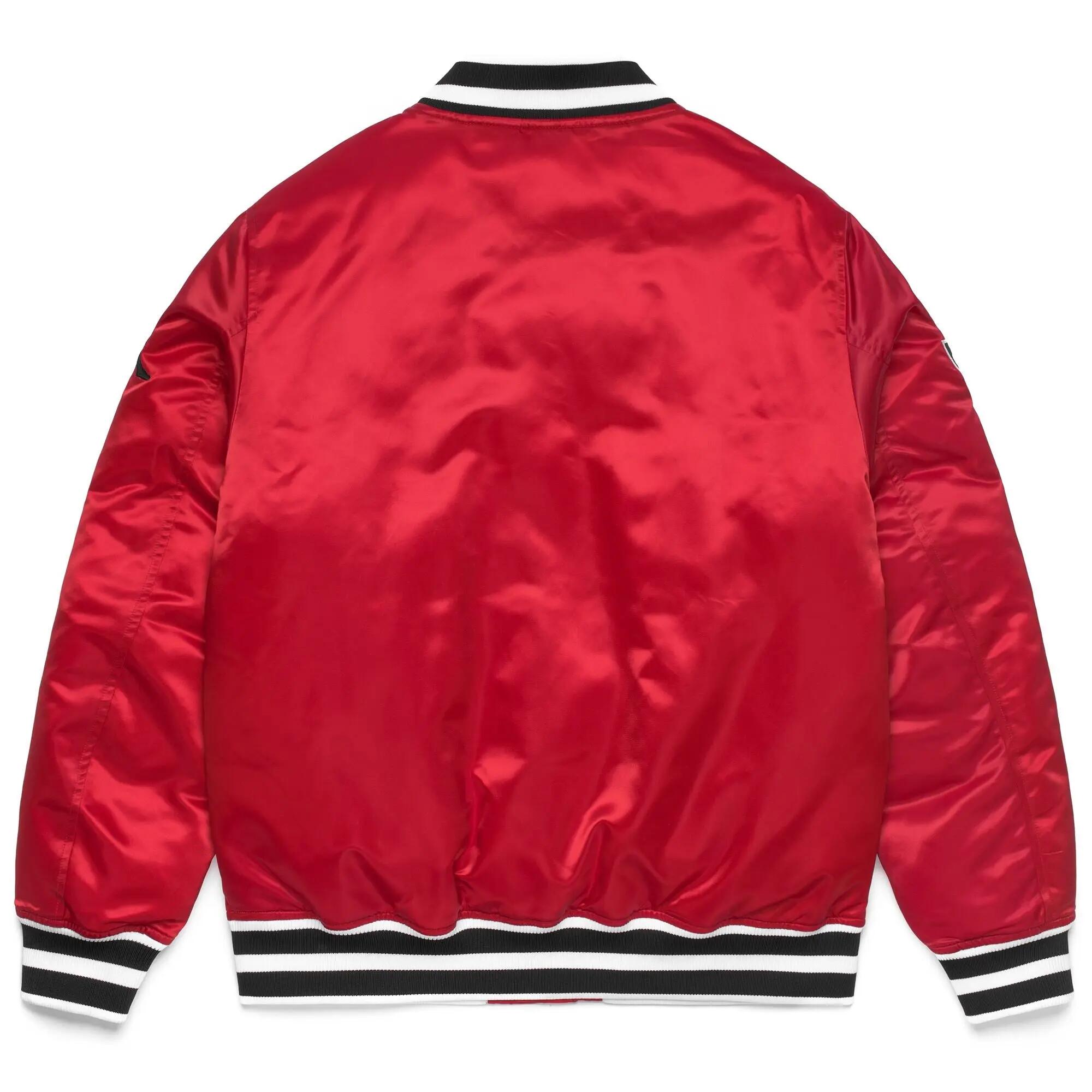 Blouson pour homme rouge pour streetwear sportif 3/4