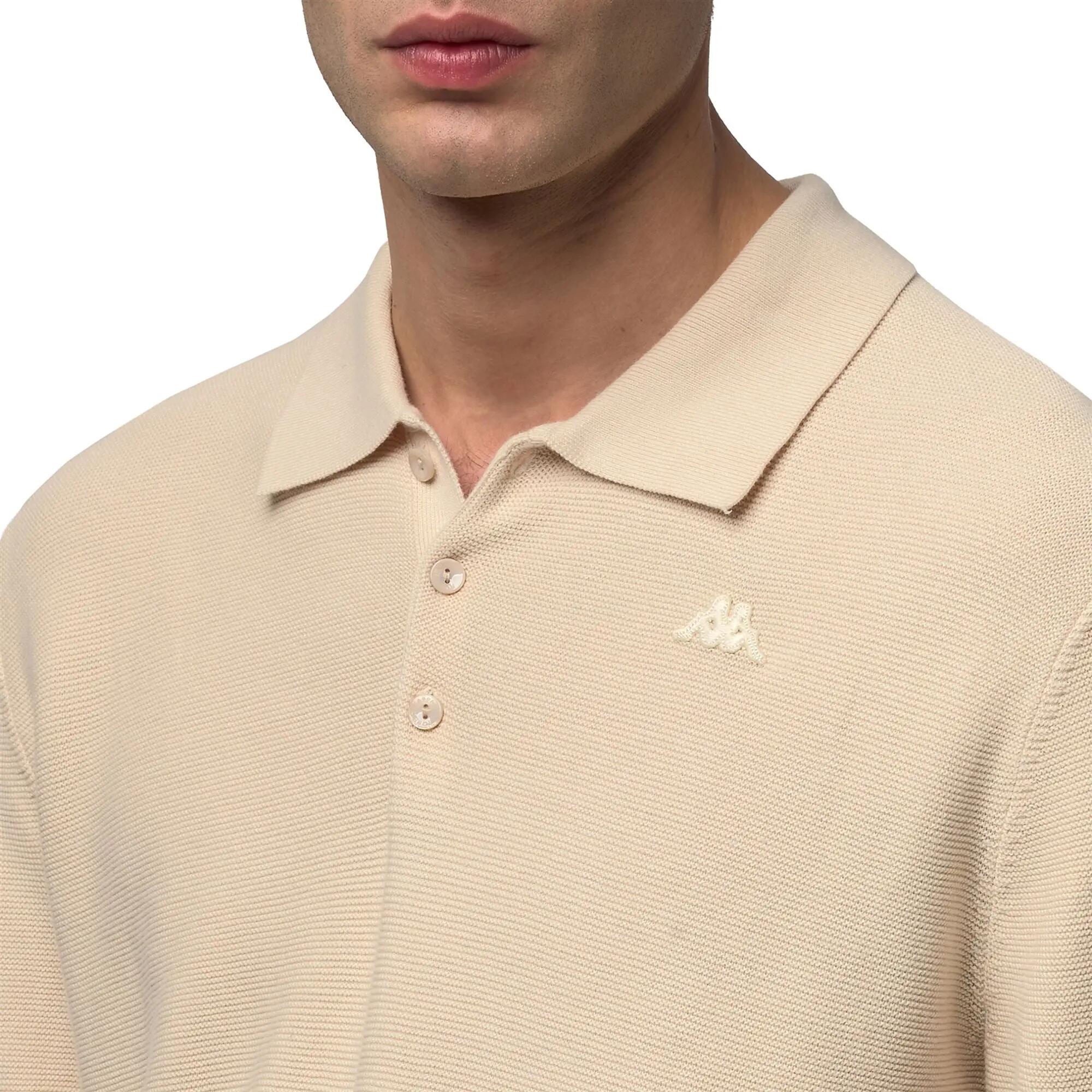 Polo da uomo in cotone beige da casual 5/6
