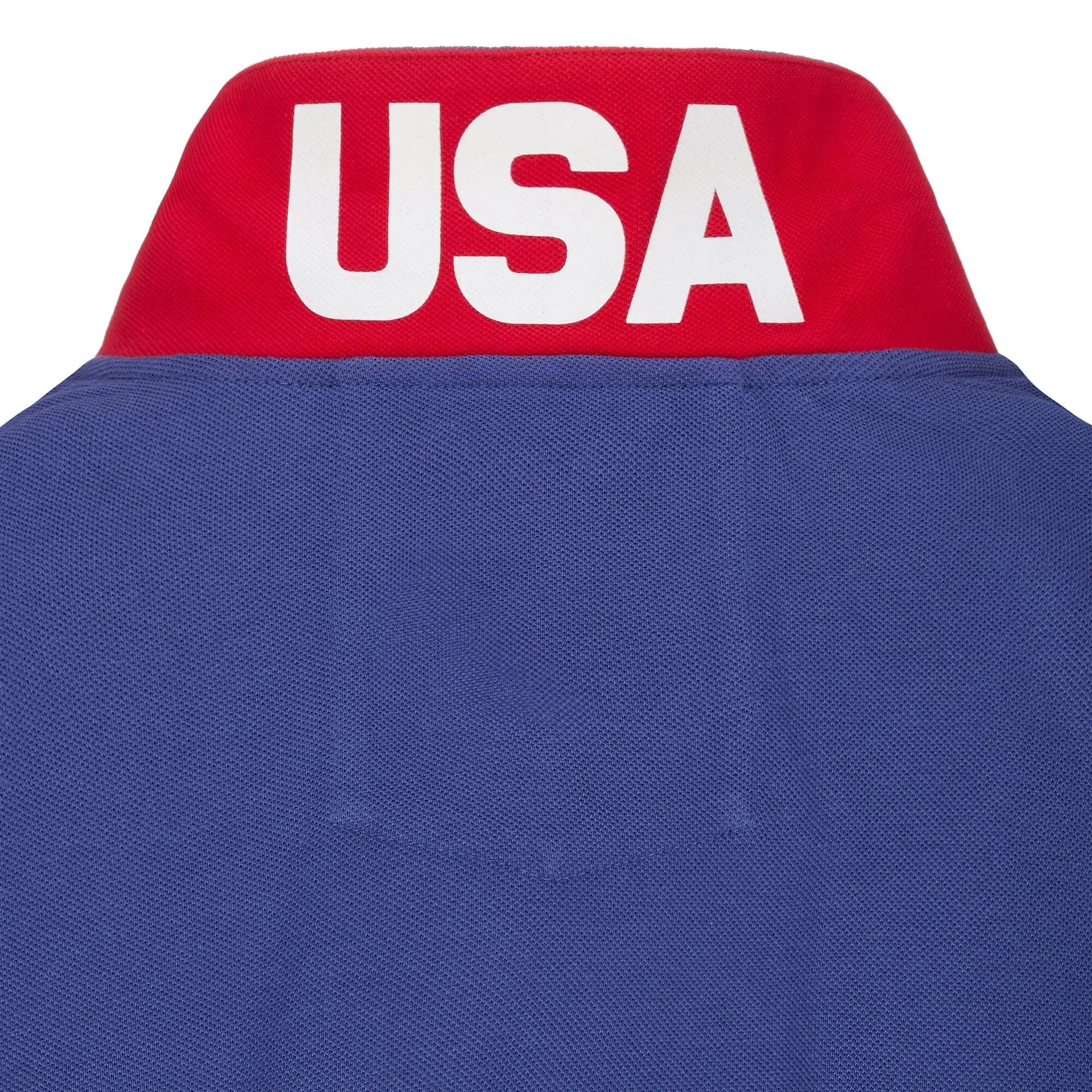 Polo da uomo donna in cotone blu da sci 4/6