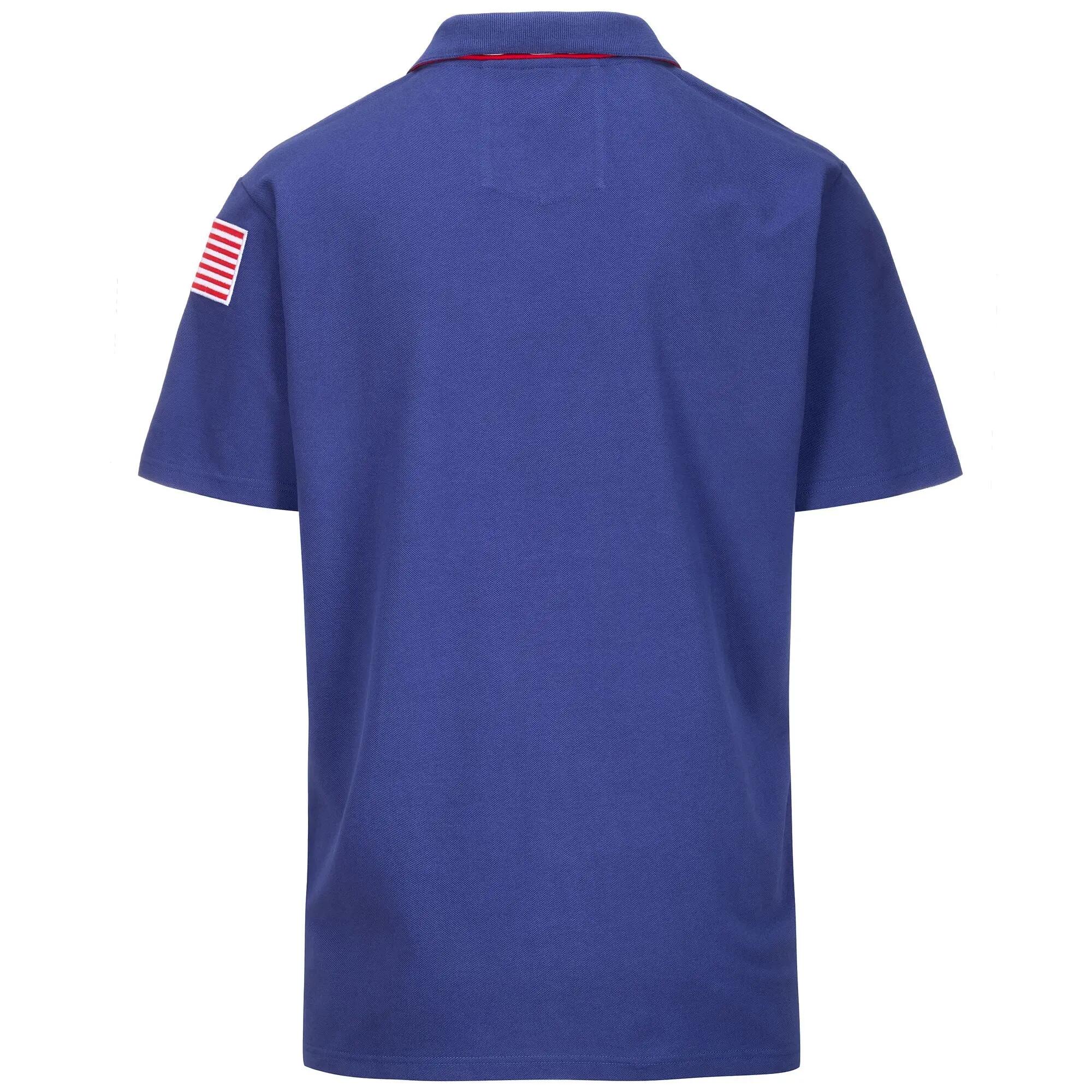 Polo da uomo donna in cotone blu da sci 3/6