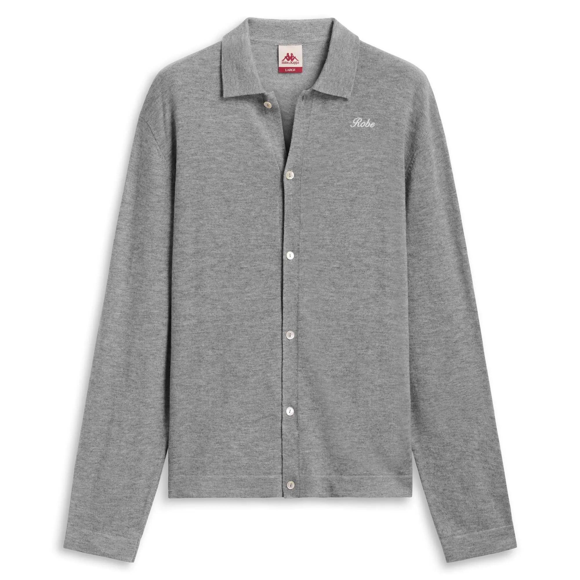 Maglione da uomo in lana grigio da casual 1/3