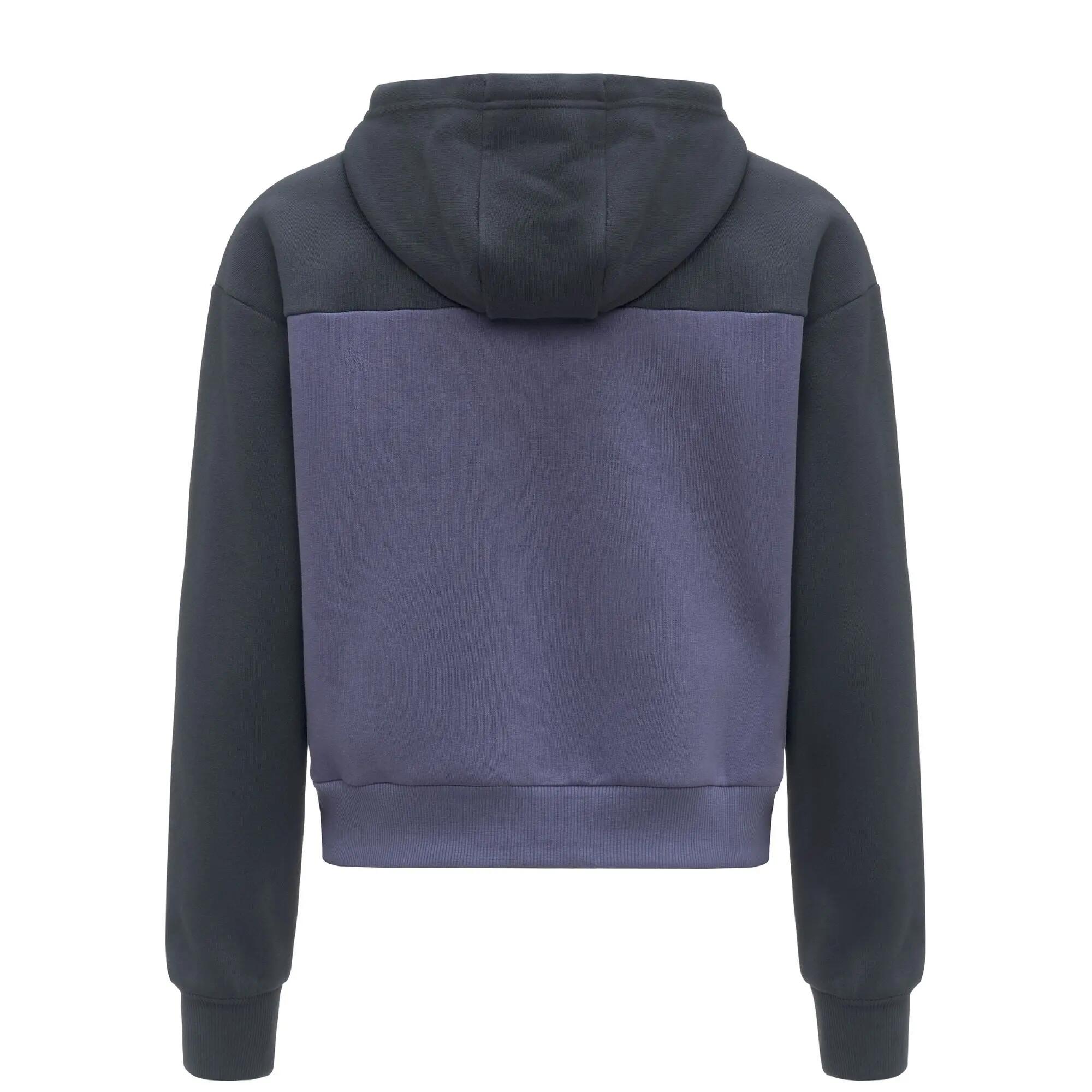 Felpa con zip da donna in cotone viola da sportivo 3/3