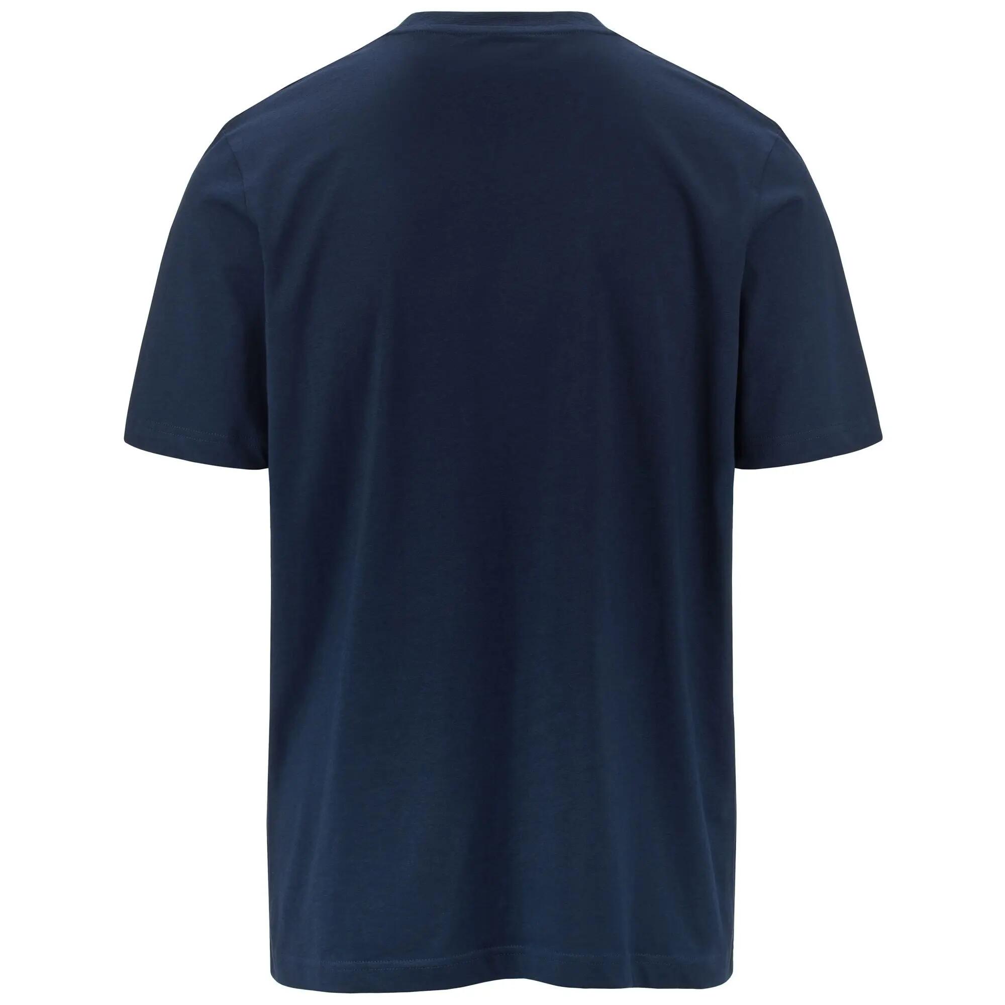 T-shirt da uomo in cotone blu da sportivo 3/5