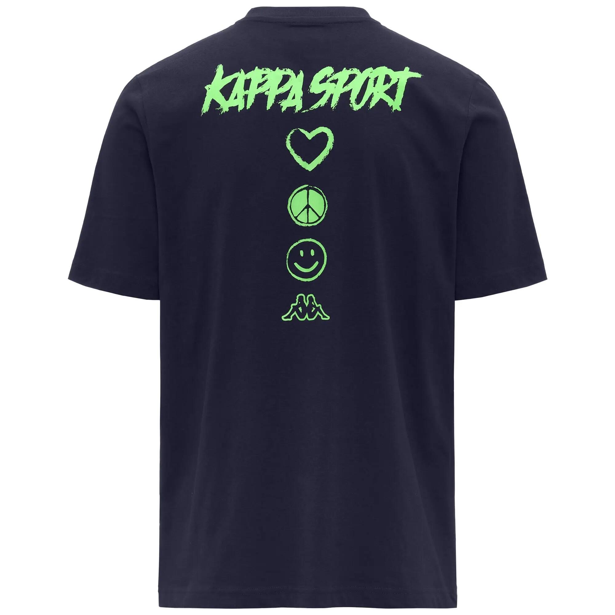 T-shirt da uomo in cotone blu da sportivo 3/5