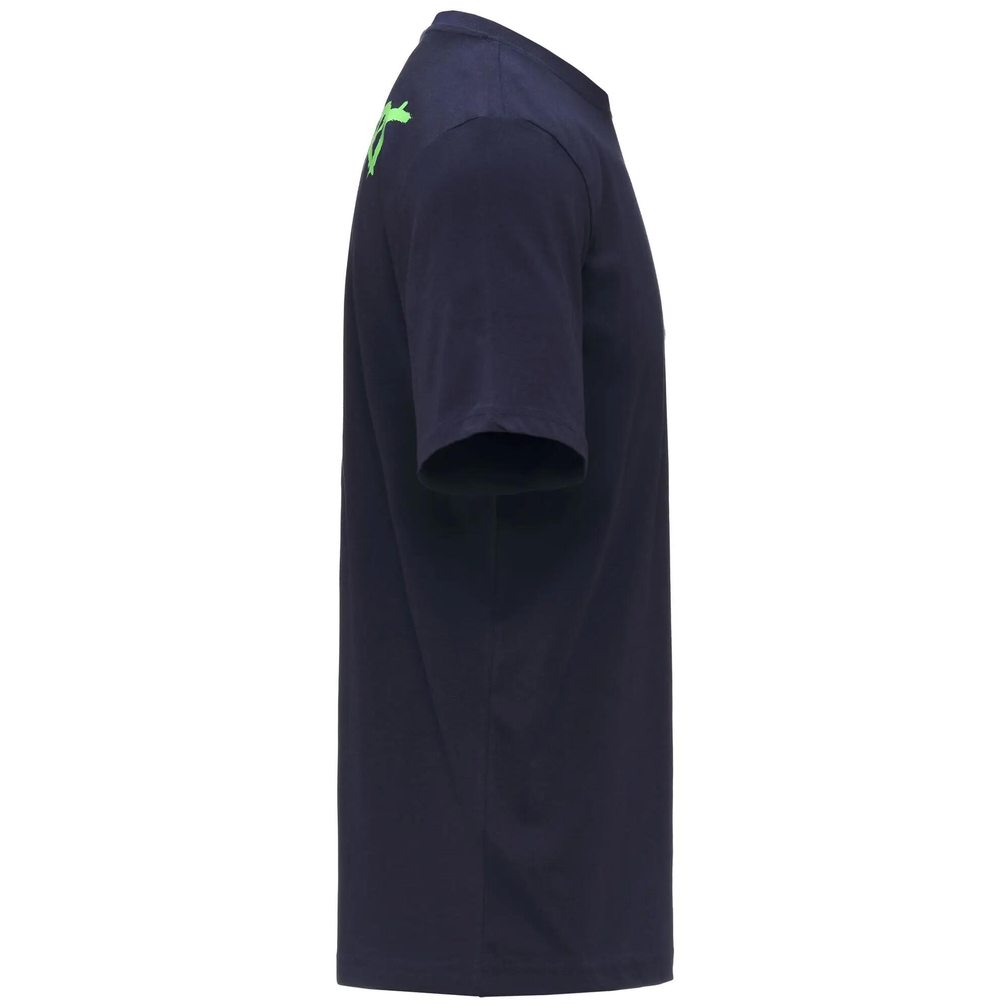 T-shirt da uomo in cotone blu da sportivo 2/5