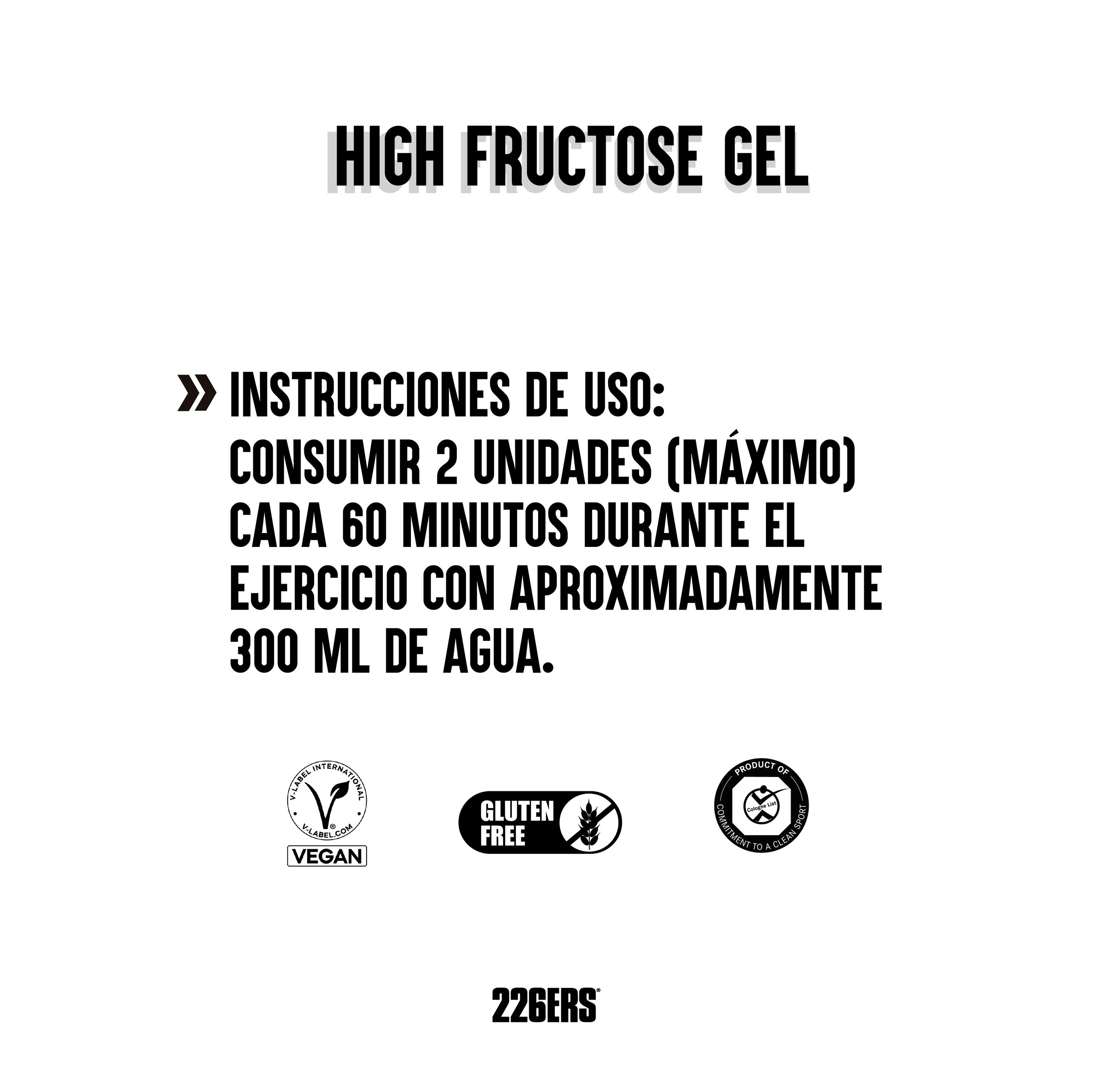 Żel HIGH FRUCTOSE GEL 226ERS - żel wysoko węglowodanowy z sodem 80g - neutralny 4/6