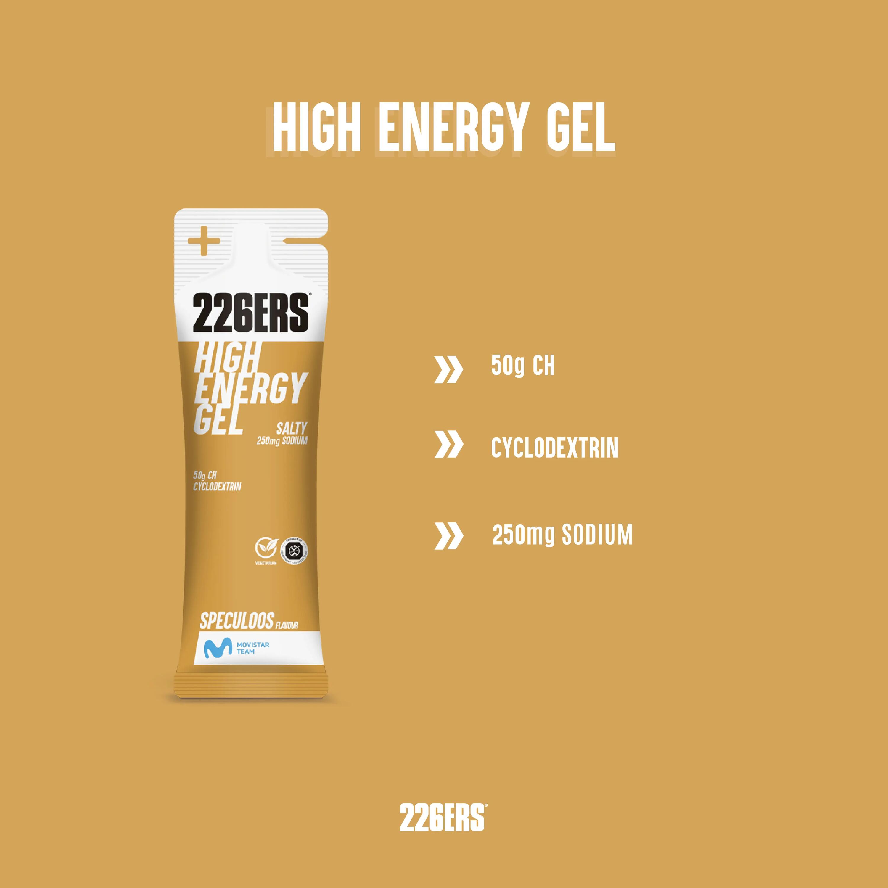 HIGH ENERGY GEL Pack 6x76g SALTY 250mg SPECULOOS 3/6