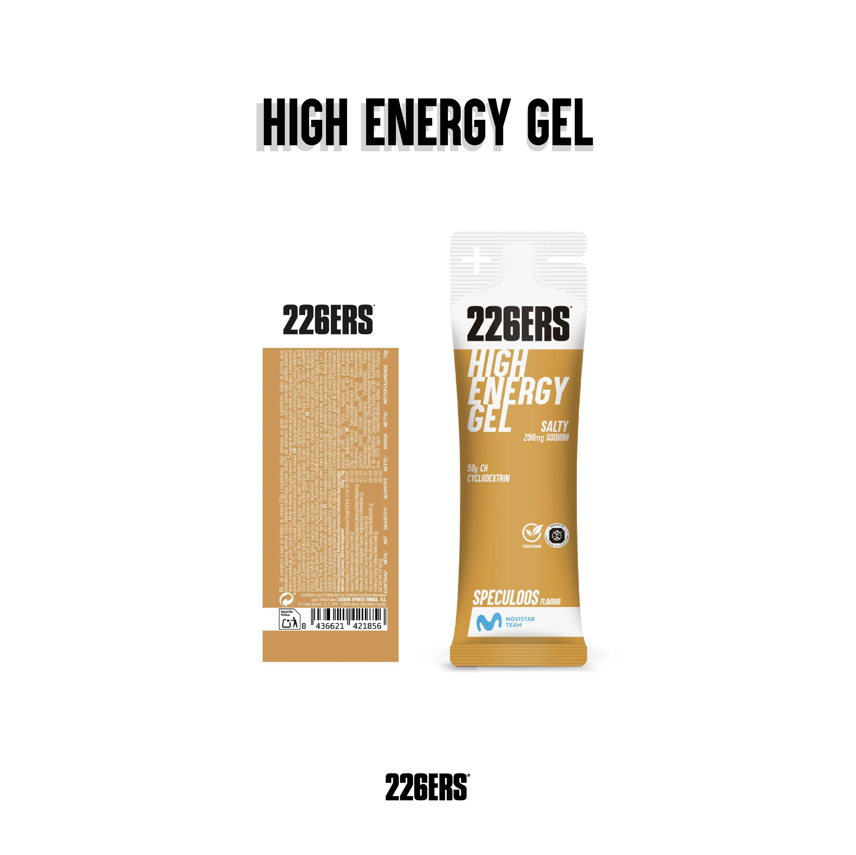 HIGH ENERGY GEL Pack 6x76g SALTY 250mg SPECULOOS 2/6