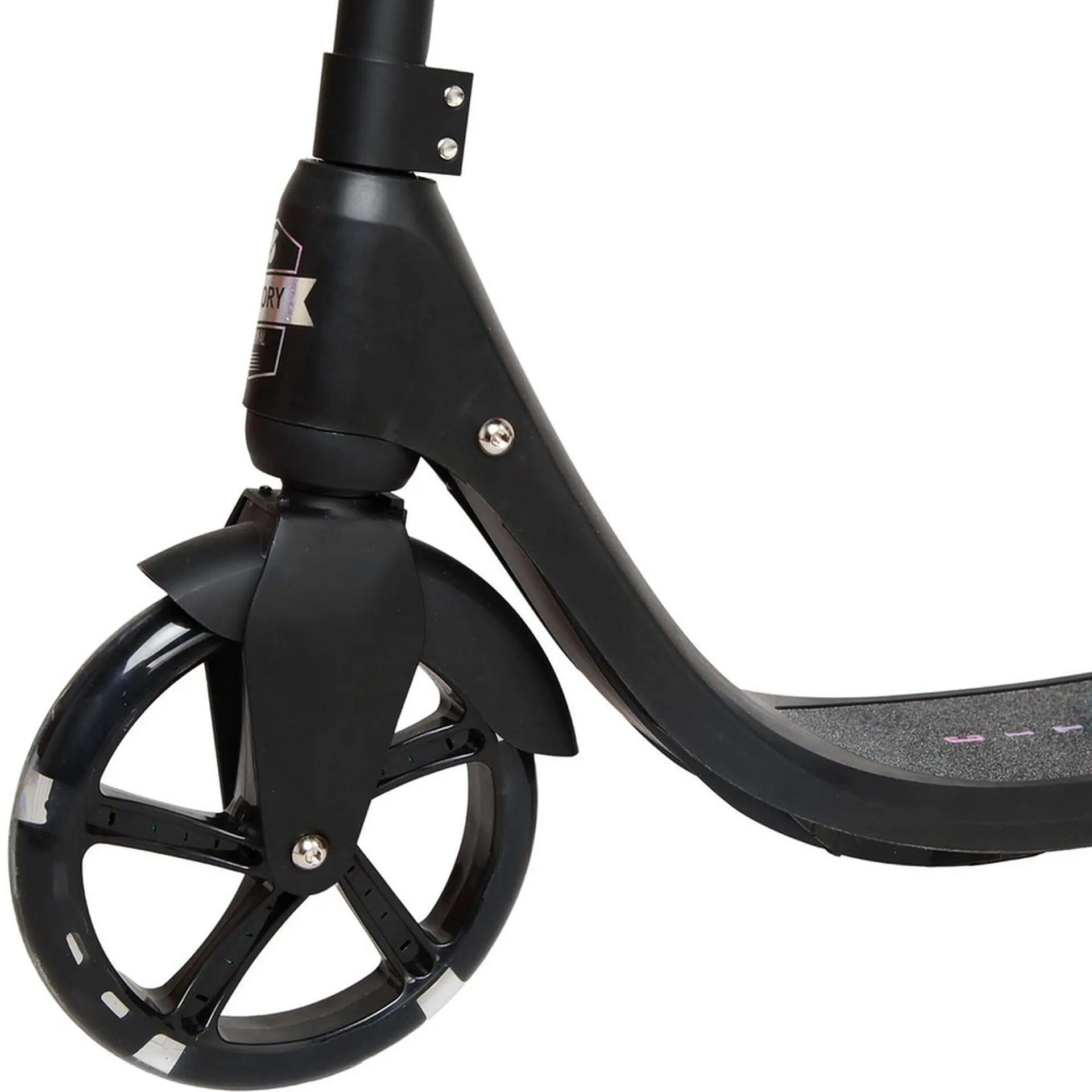 Trottinette urbaine City Ride LED, noire 3/4