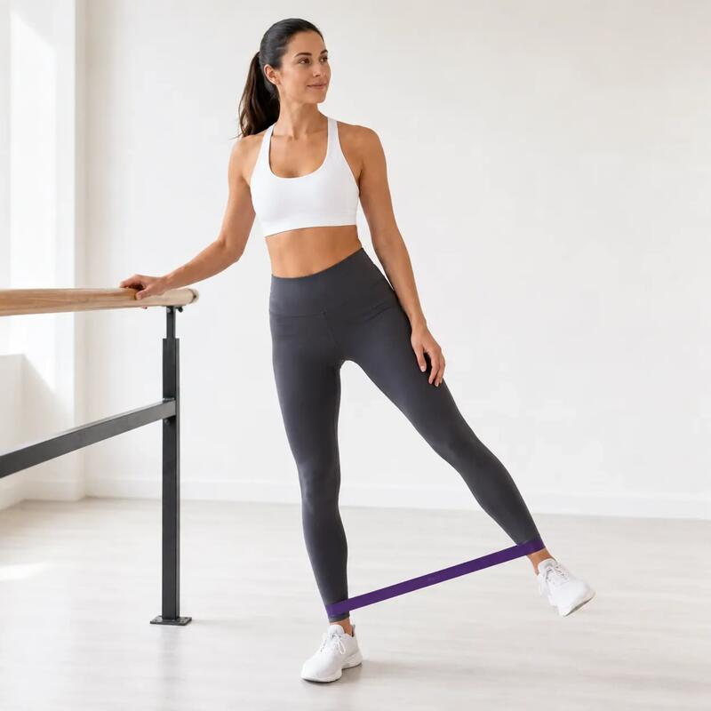 Rebuwo 5’li Kademeli Pilates ve Egzersiz Direnç Bandı - Pembe