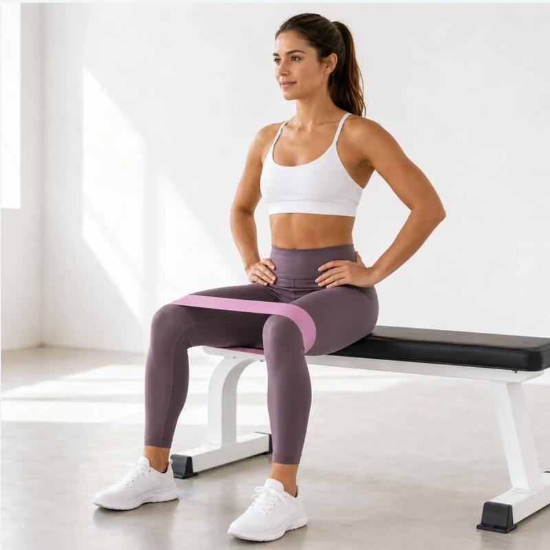 Rebuwo 5’li Kademeli Pilates ve Egzersiz Direnç Bandı - Mor