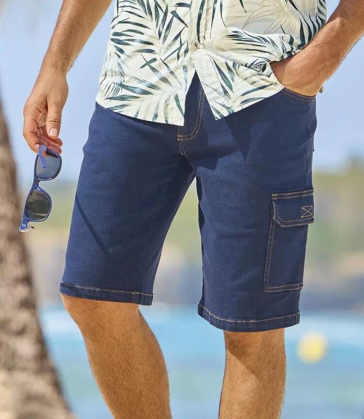 Le Lot de 2 Bermudas Cargo en Jean Stretch 2/3
