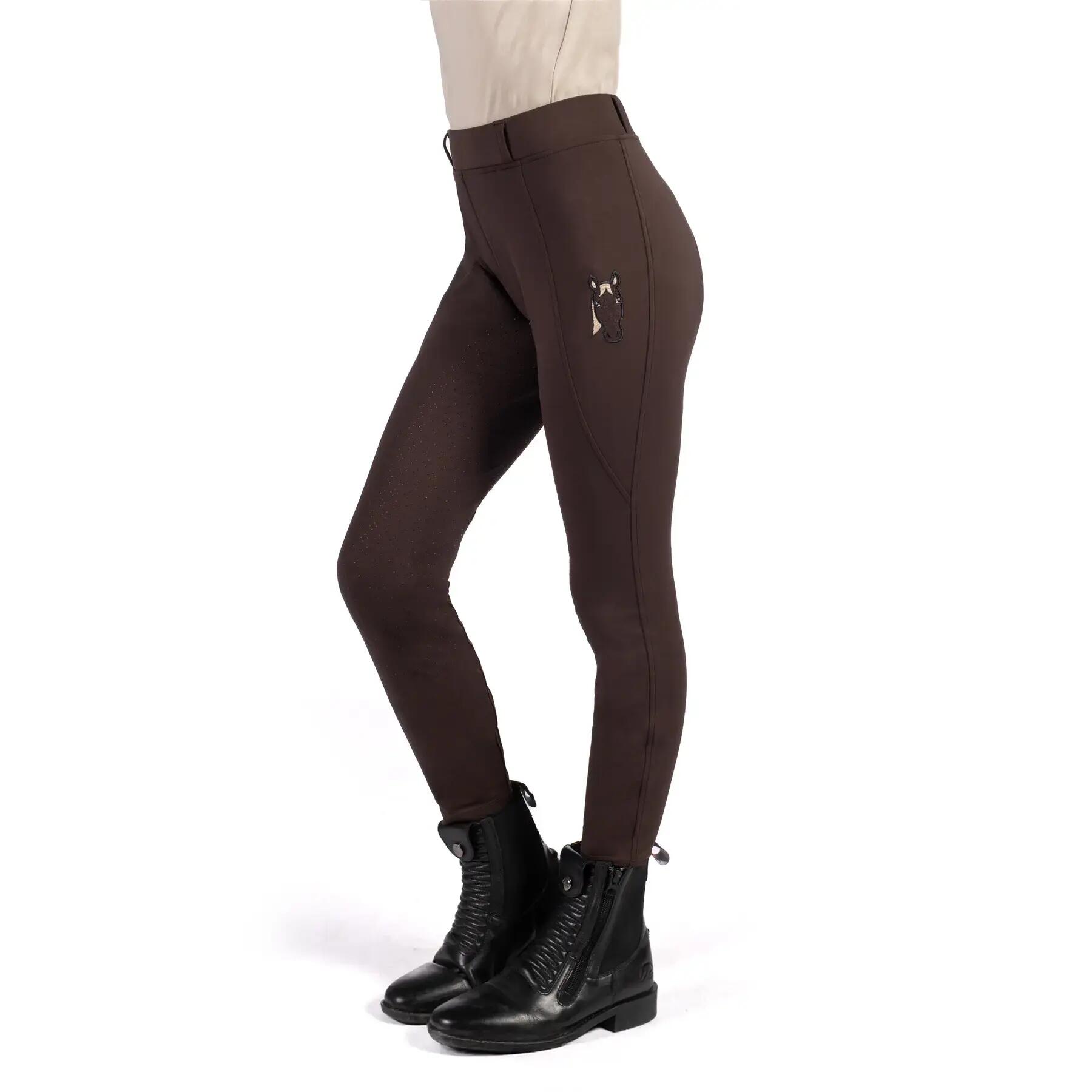 Leggings da equitazione full grip da bambina HKM Kids Mia 3/5
