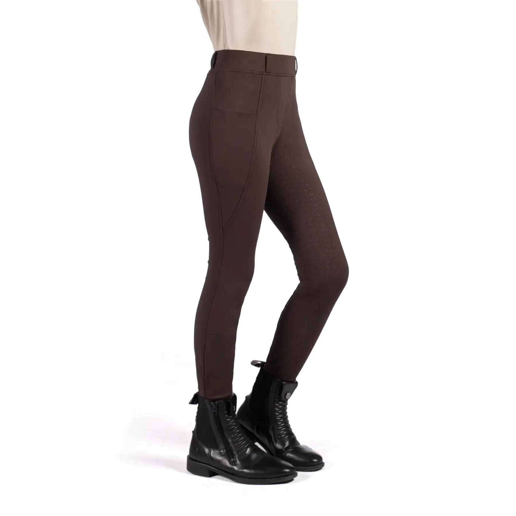 Leggings da equitazione full grip da bambina HKM Kids Mia 2/5