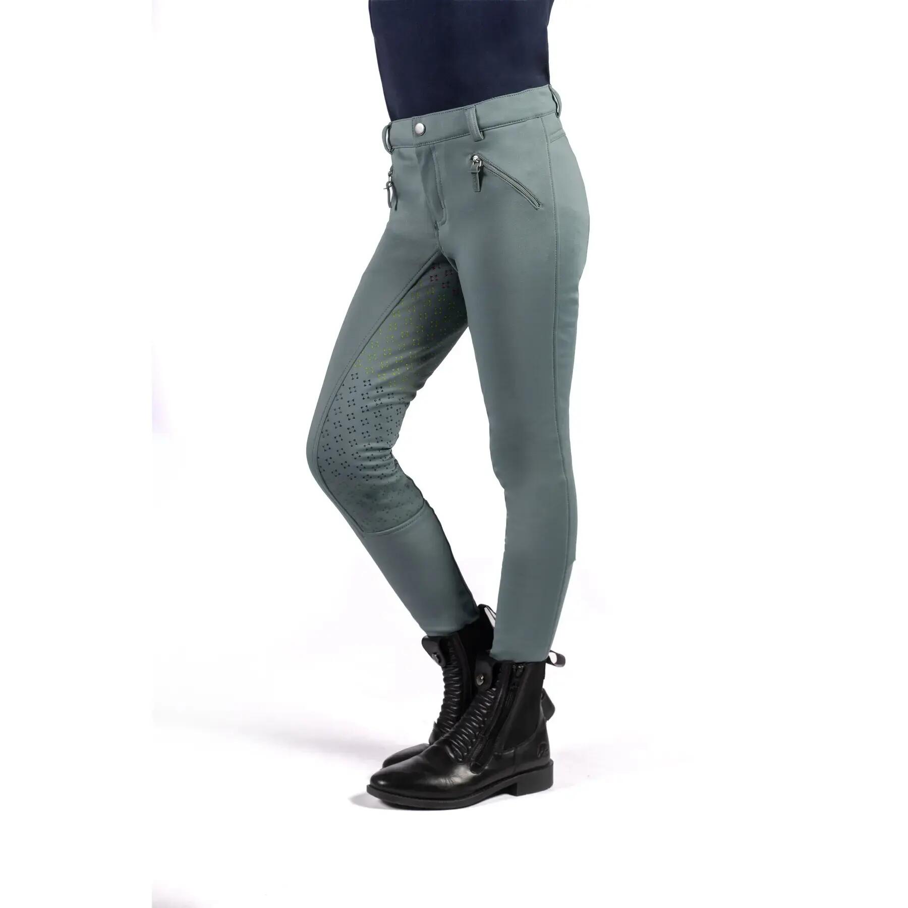 Pantalon équitation full grip fille HKM Kids Mia 2/4