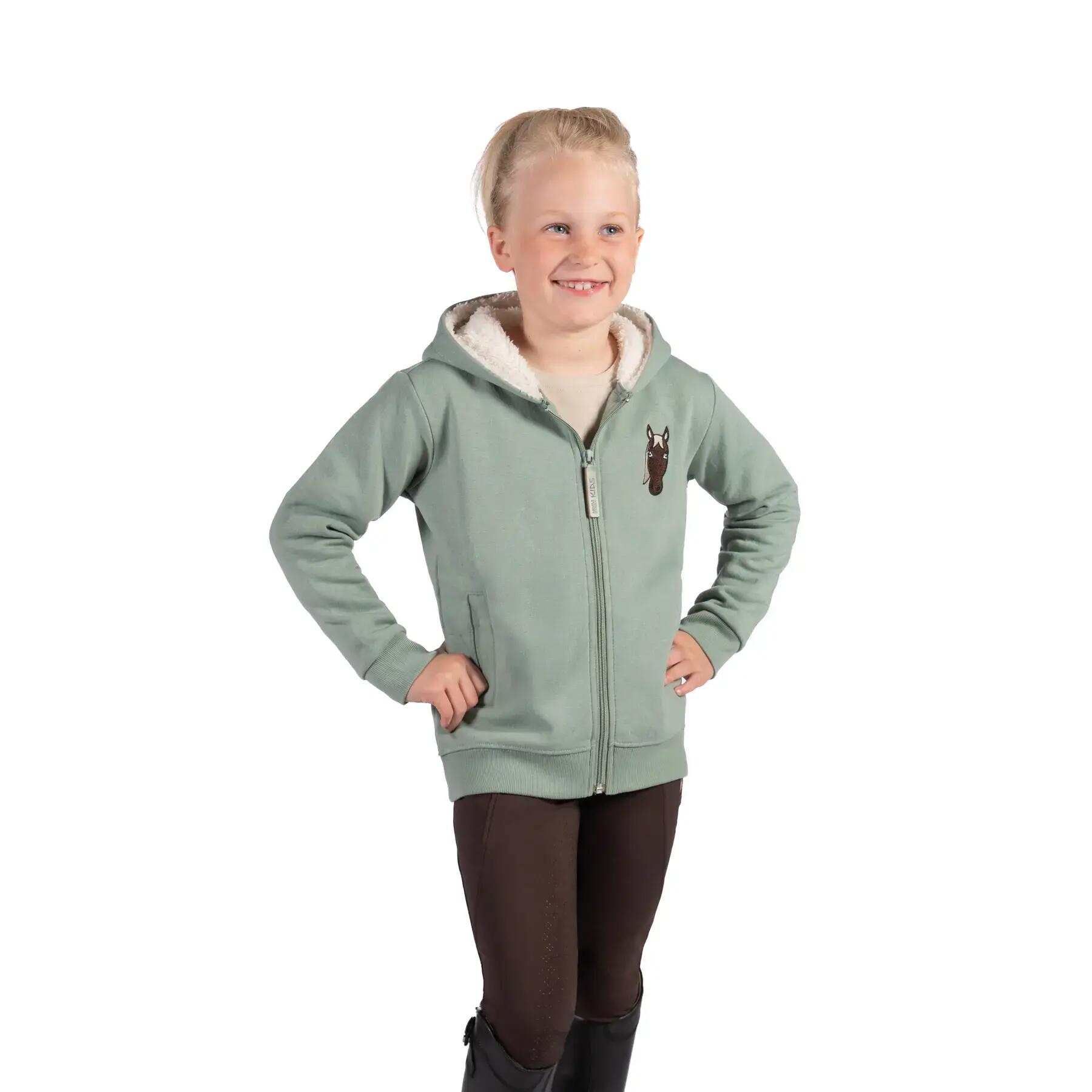 Veste équitation à capuche fille HKM Kids Mia 3/5