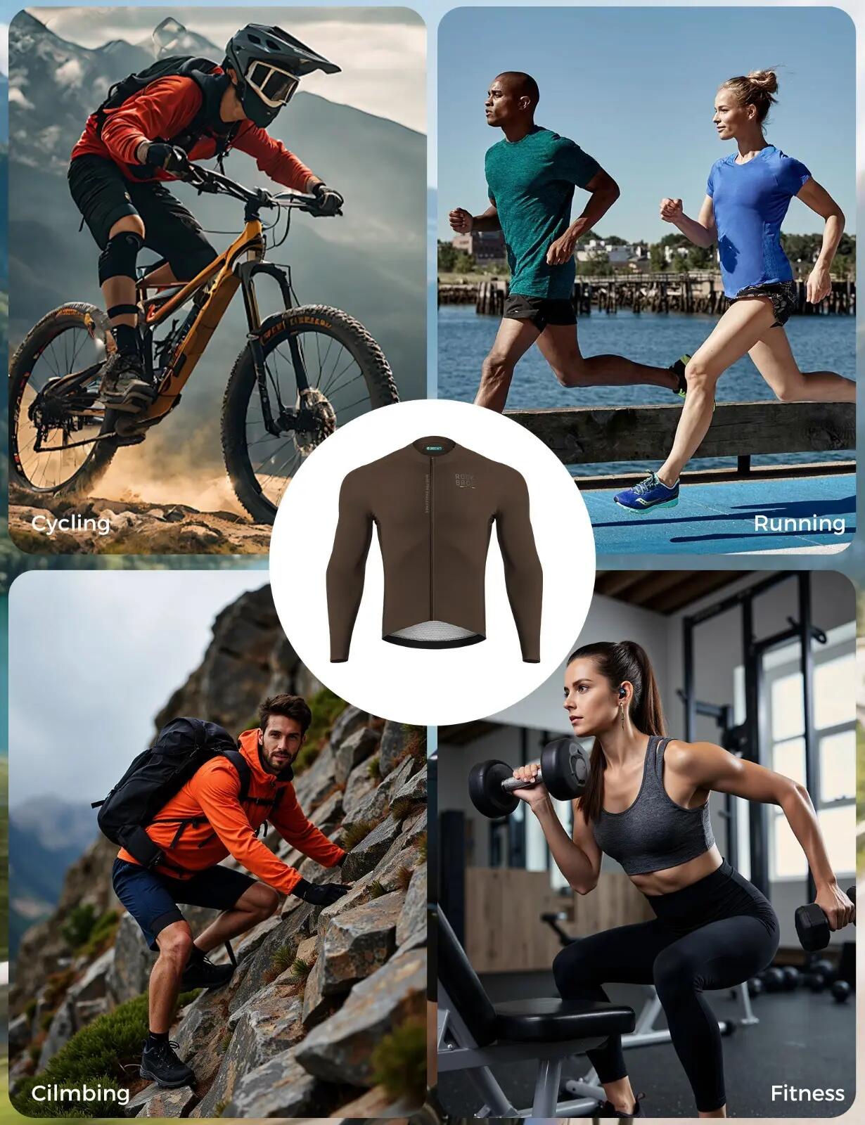 Road to Sky Herren Langarm-Radtrikot atmungsaktiv 8/8
