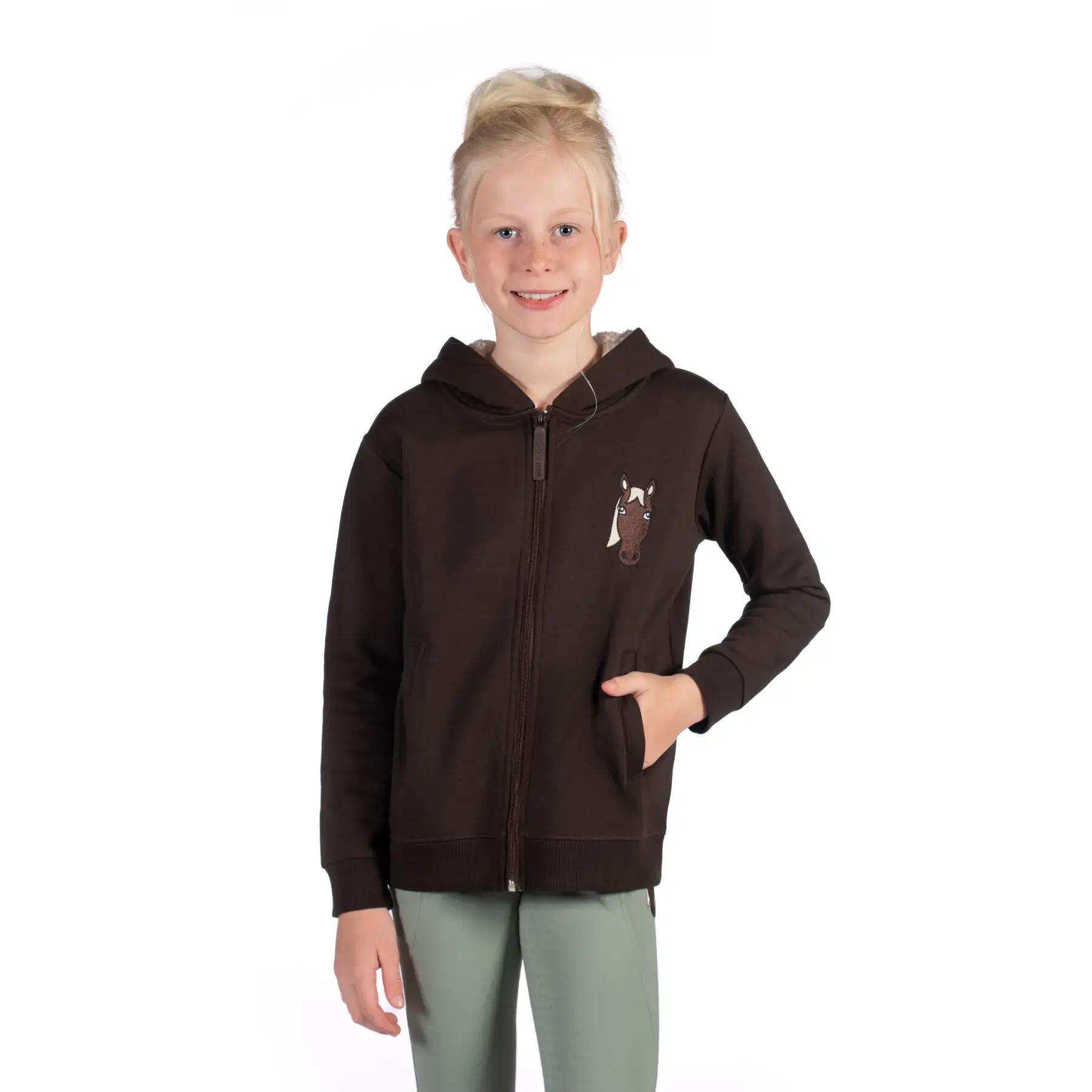 Giacca da equitazione con cappuccio per ragazza HKM Kids Mia 2/5