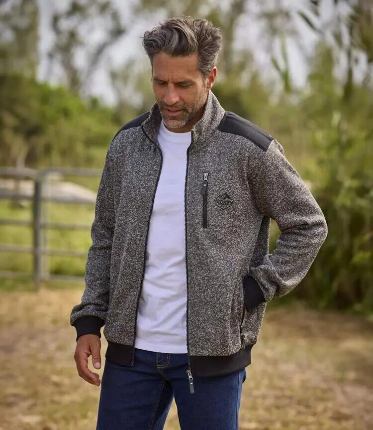 Le Gilet Molleton Zippé Chiné 6/7