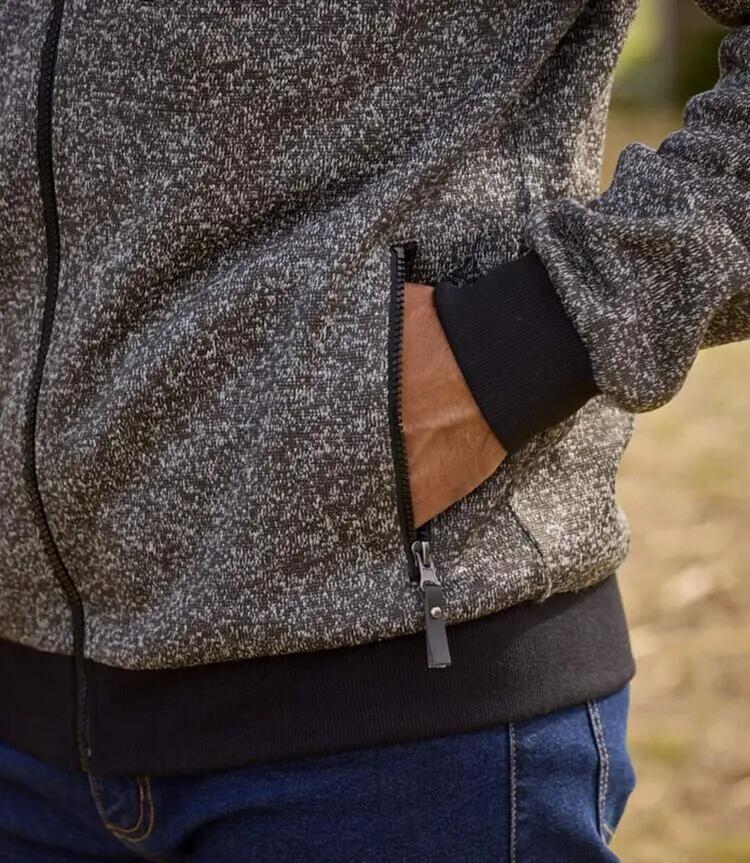 Le Gilet Molleton Zippé Chiné 5/7