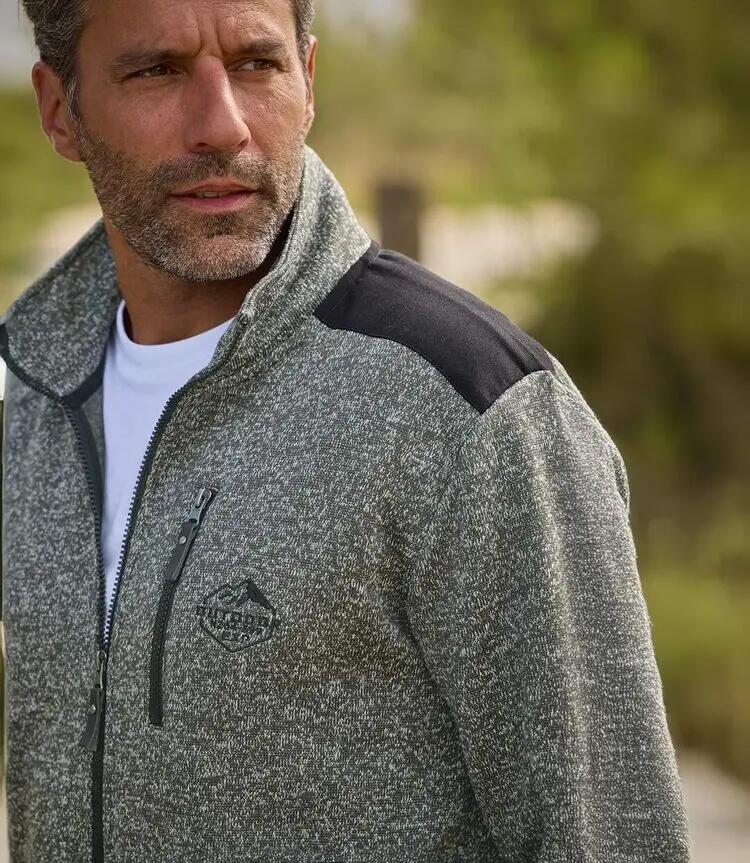 Le Gilet Molleton Zippé Chiné 4/7