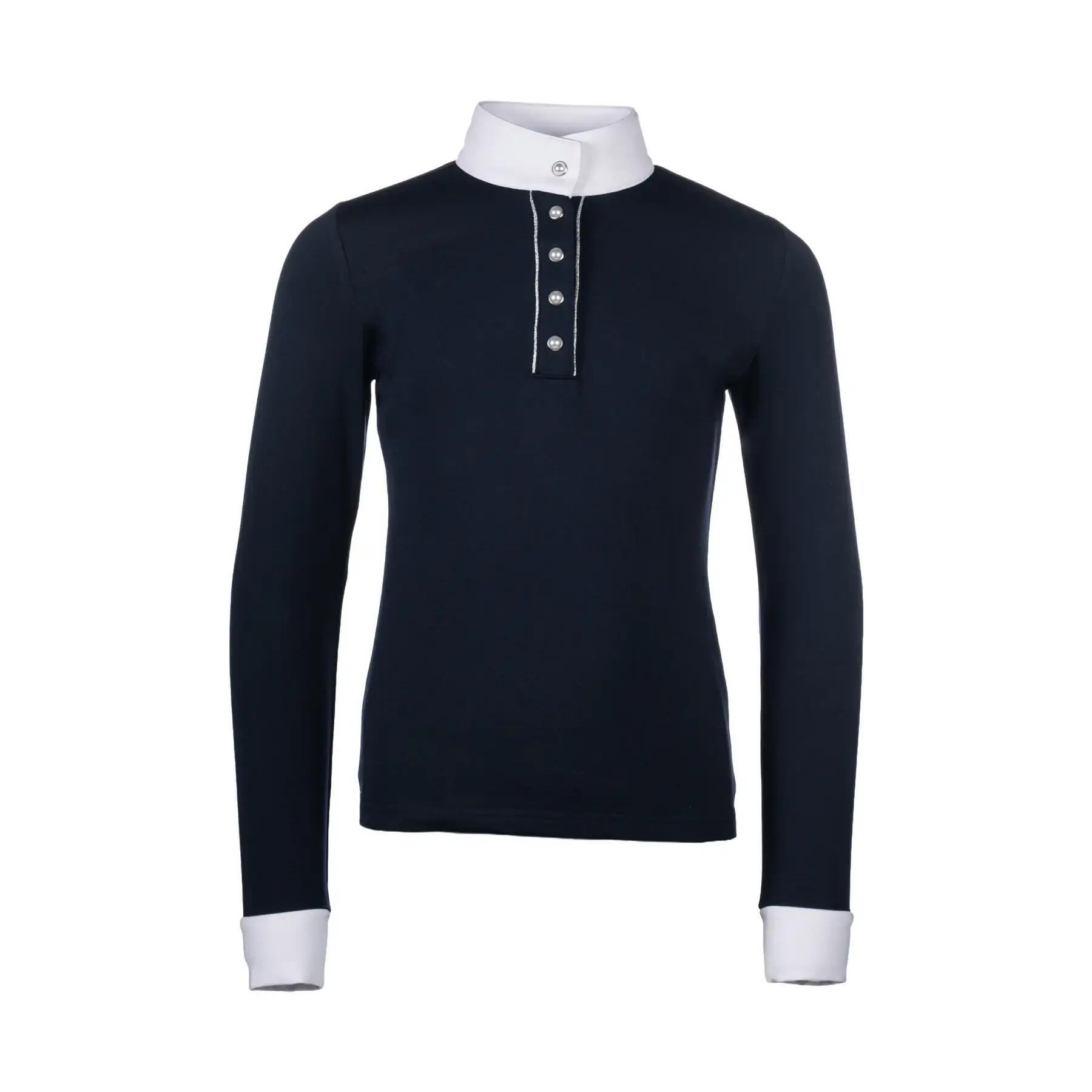 Polo de concours manches longues fille HKM Kids Emilia 1/5