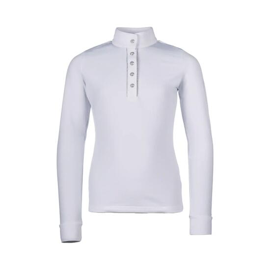 Polo de concours manches longues fille HKM Kids Emilia