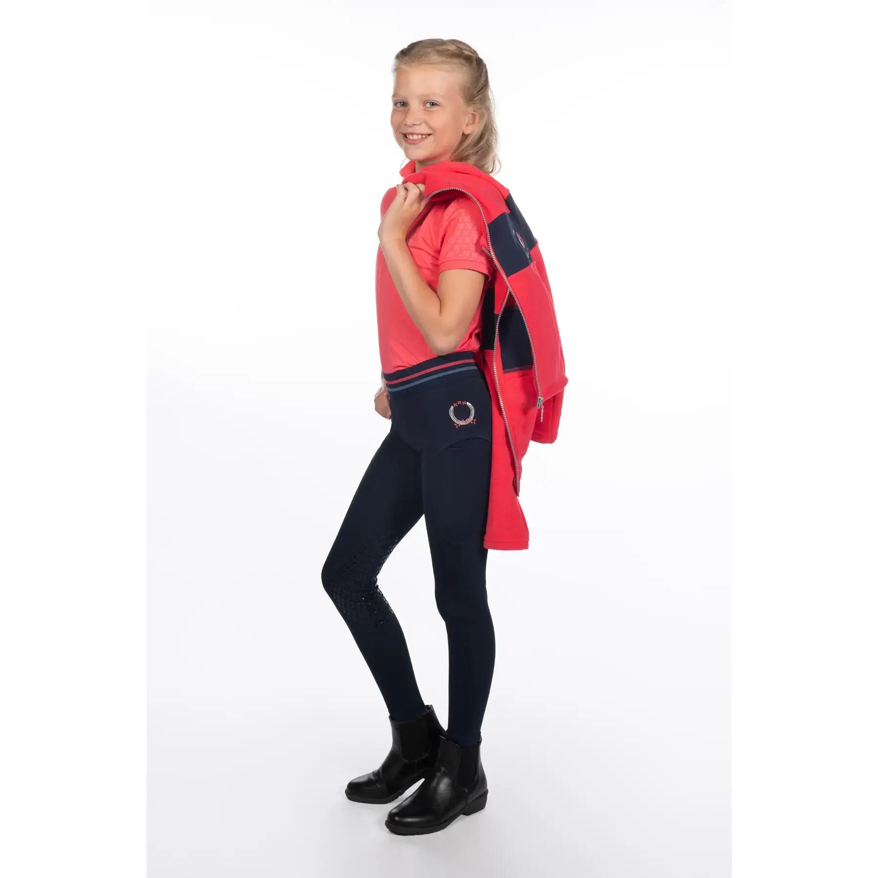 Dziewczęca jeździecka koszulka polo HKM Kids Aymee 4/5