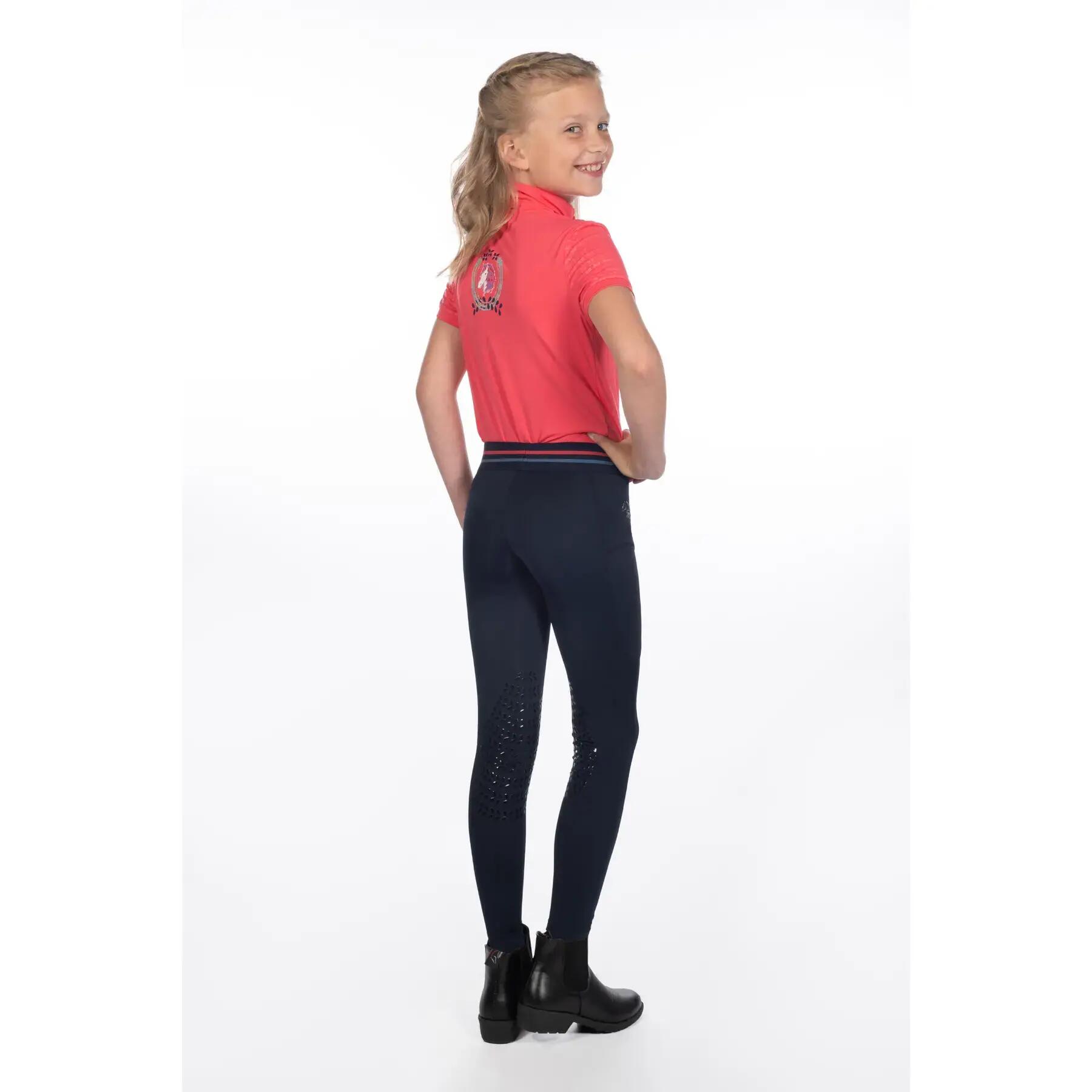 Dziewczęca jeździecka koszulka polo HKM Kids Aymee 3/5