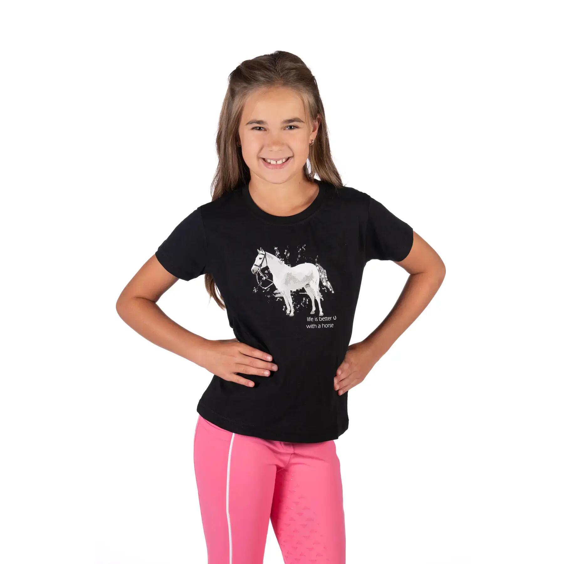 T-shirt dziewczęcy HKM Kids Sparkle 3/5