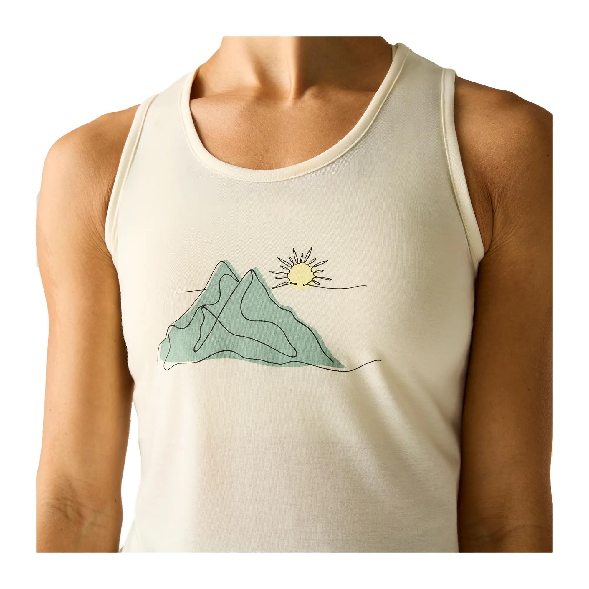 Camiseta Sin Mangas Harmonic Diseño Montaña de Bambú para Mujer Leche de 6/6