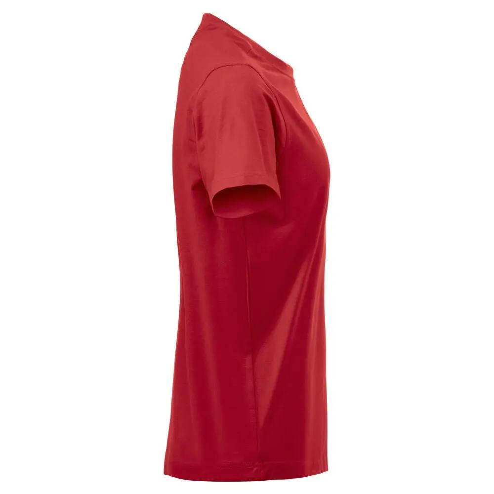 Camiseta Premium de Algodón para Mujer Rojo 3/4