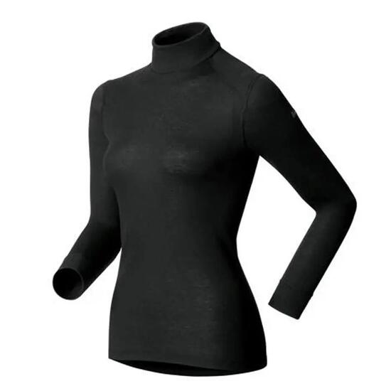Odlo Damen Rollkragen Langarmshirt Schwarz Thermounterwäsche