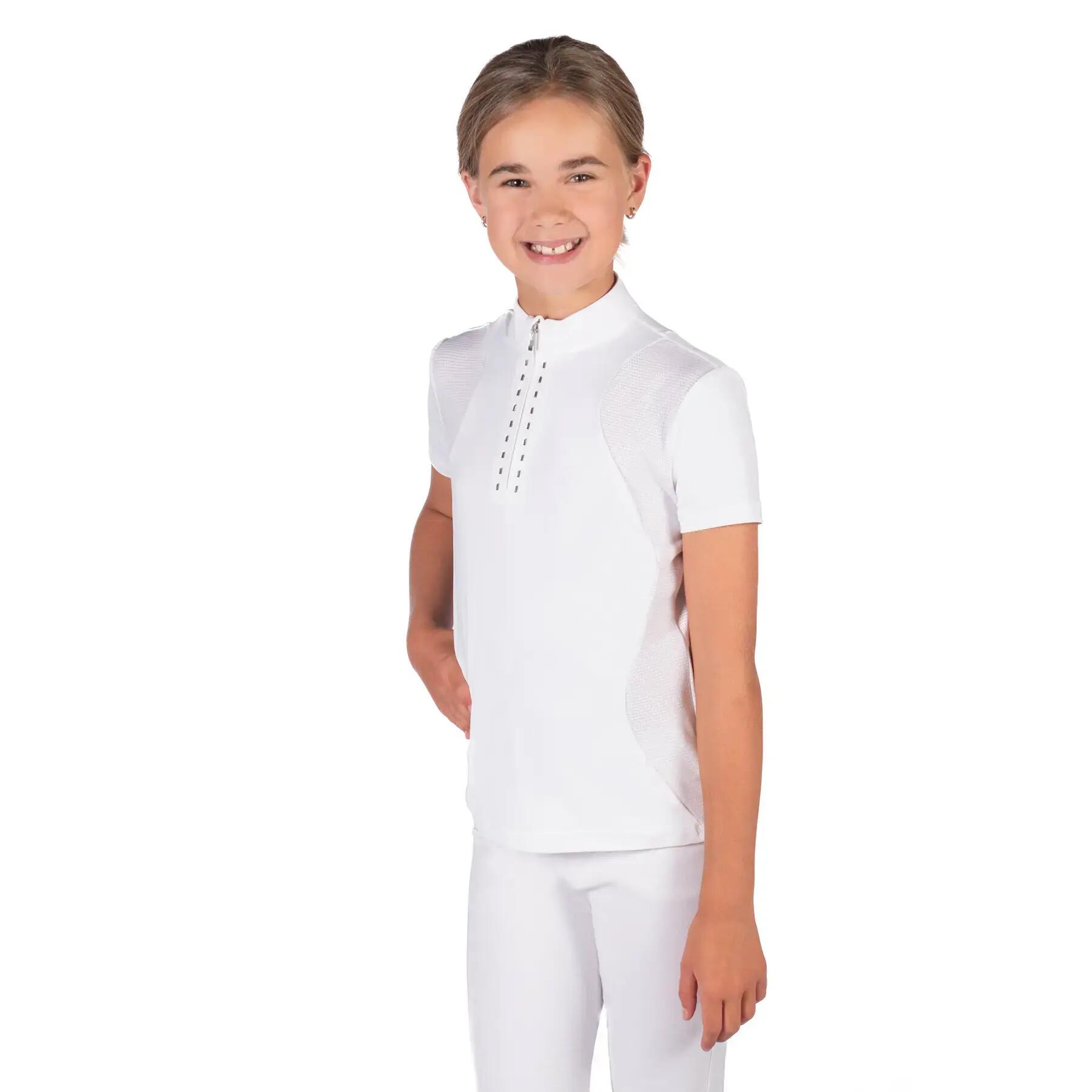 Dziewczęca konkursowa koszulka polo HKM Kids Glam 2/5