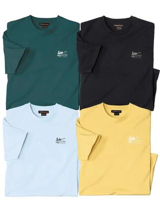 Le Lot de 4 Tee-shirts Manches Courtes Col Rond