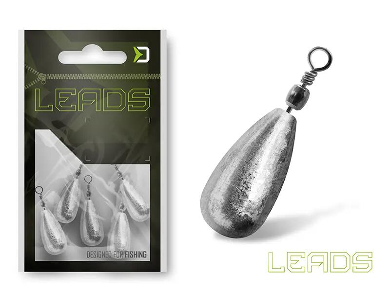 Piombo a pera con girella LEADS / 10 pz 2/3
