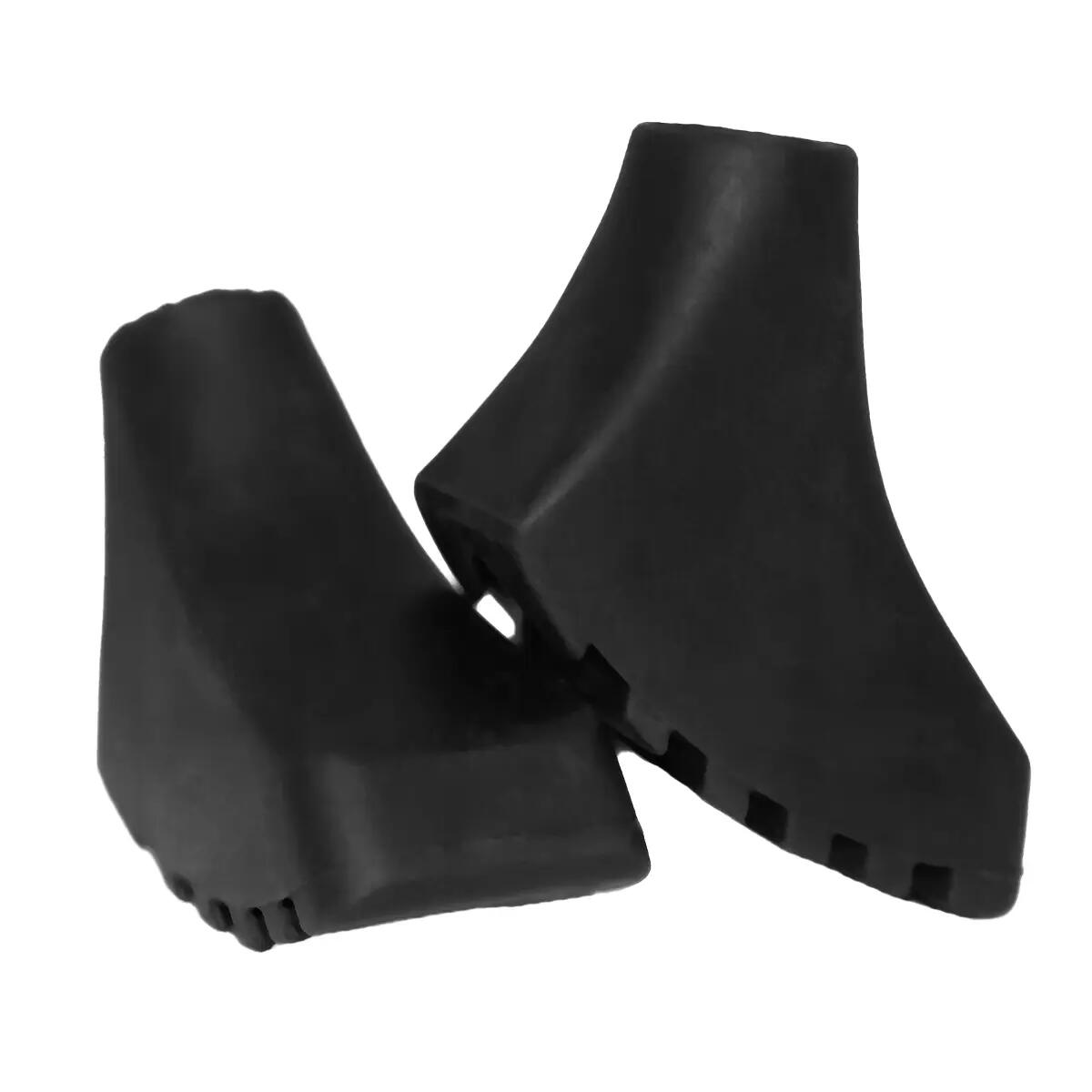 Puntas para Bastones de Senderismo Diseño Estriadas Negro 3/4