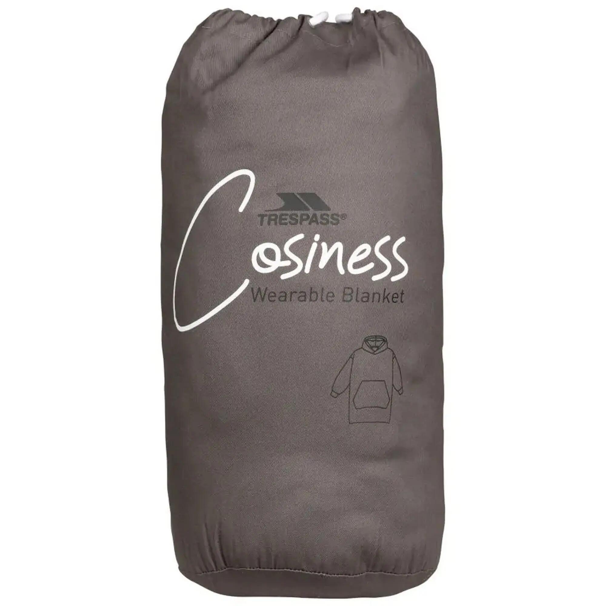 Coperta Con Cappuccio Oversize Adulto Unisex Trespass Cosiness Grigio Scuro 3/4