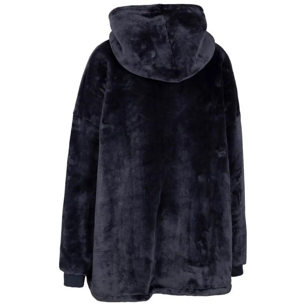 Coperta Con Cappuccio Oversize Adulto Unisex Trespass Cosiness Blu Navy 2/4