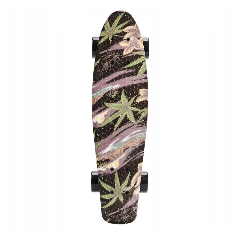 Skate de Plástico Diseño Flores Negro 3/3
