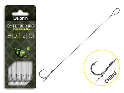 Bas de ligne Feeder Braided Sting | 12cm/0,20mm/Chinu #4
