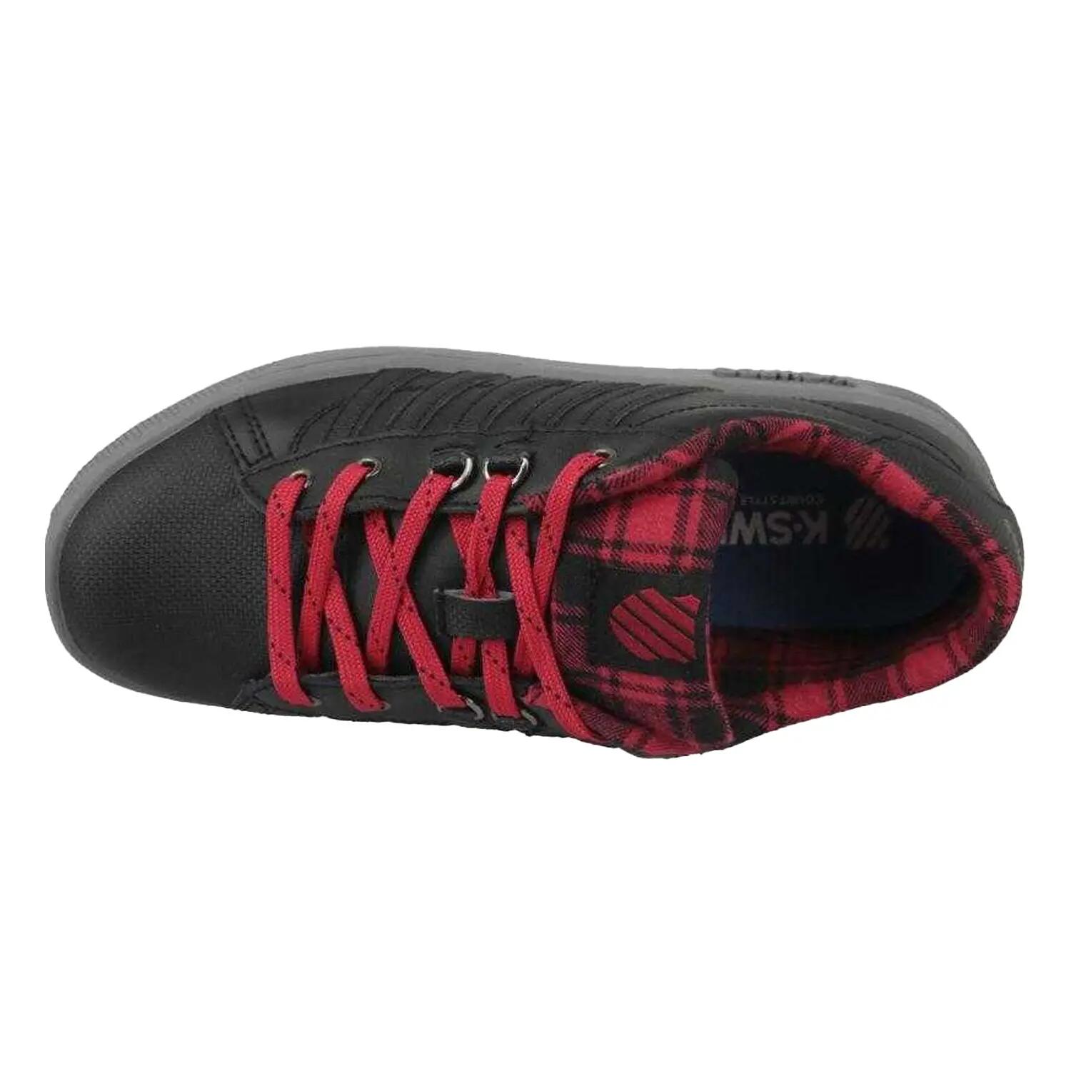 Zapatillas Deportivas de Cuero Hoke Diseño Tartán para Niños/Niñas Negro 4/4